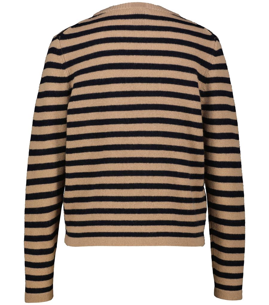 Allude Damen Strickpullover aus Wolle und Kaschmir, camel,