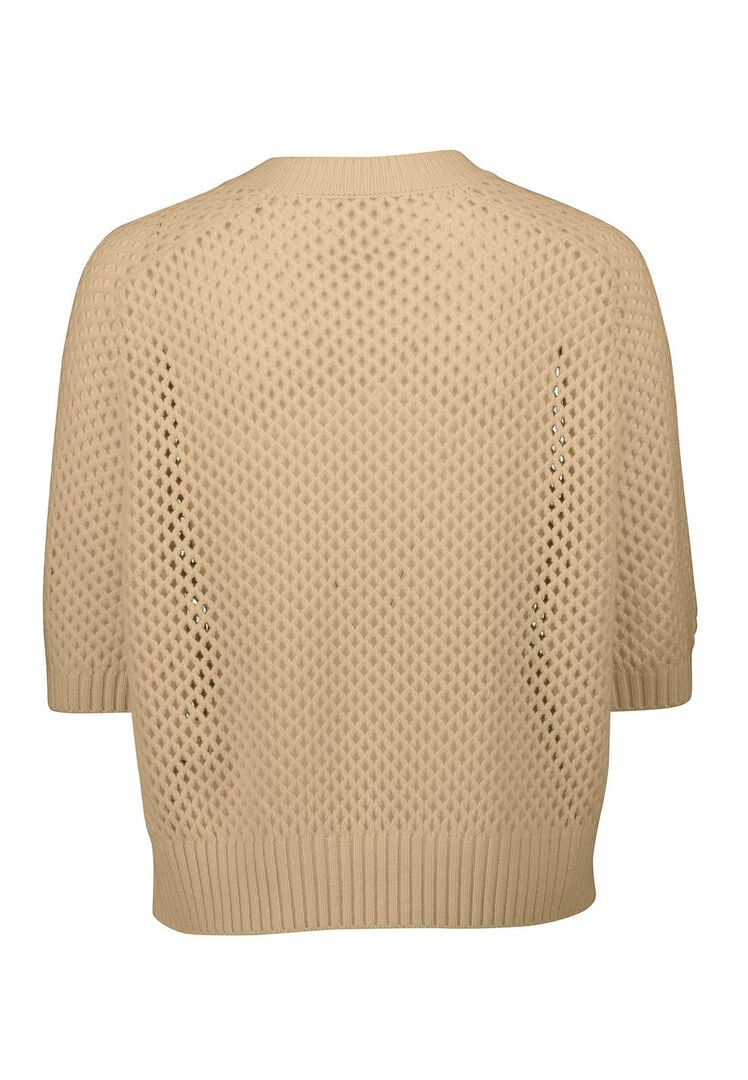 Allude Damen Strickpullover aus Wolle und Kaschmir, sand,