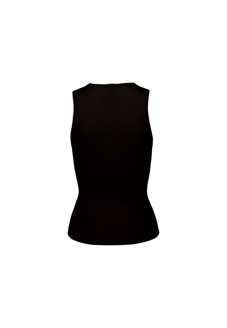 Allude Damen Stricktop aus Merinowolle, schwarz,