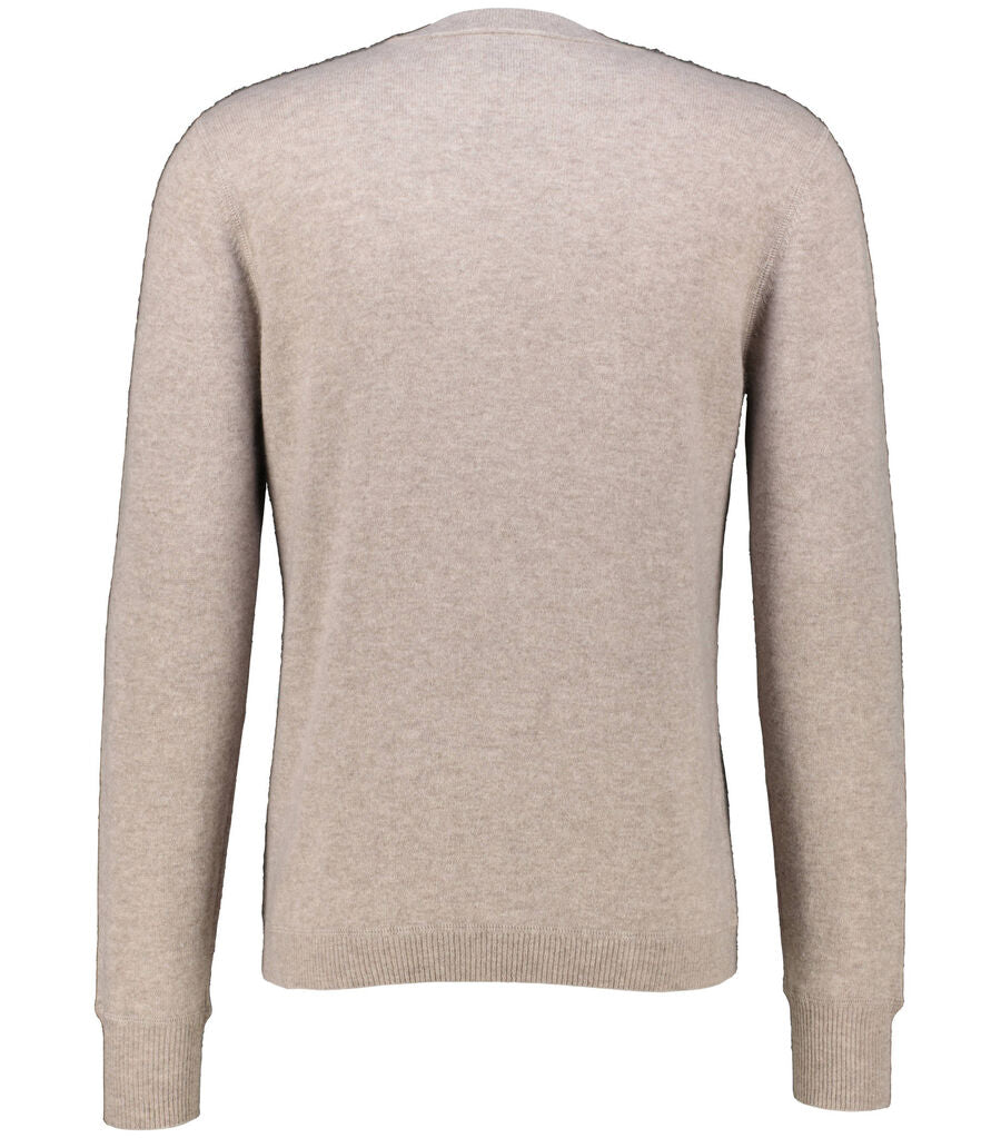 Allude Herren Kaschmirpullover, taupe,