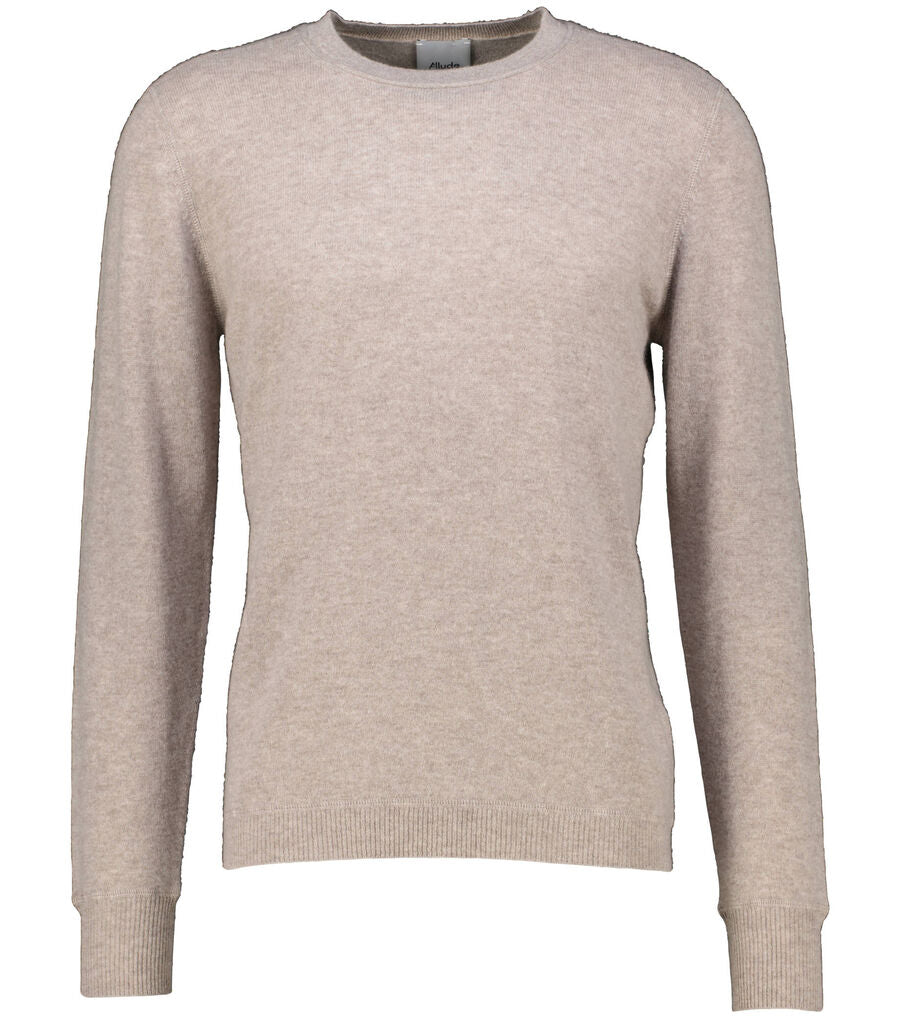 Allude Herren Kaschmirpullover, taupe,