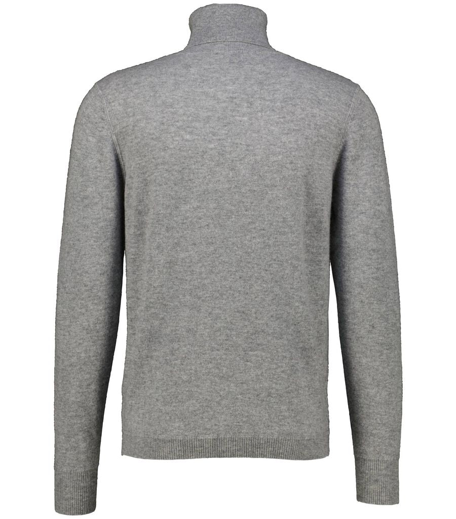 Allude Herren Rollkragenpullover aus Kaschmir, grau,