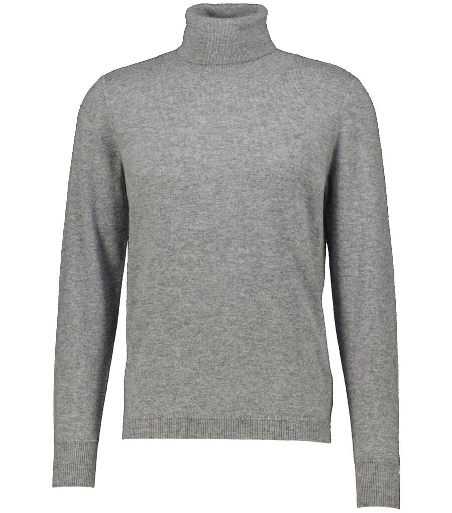 Allude Herren Rollkragenpullover aus Kaschmir, grau,