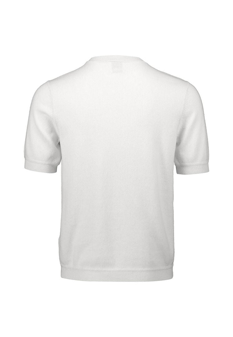 Allude Herren Strickpullover aus Baumwolle-Kaschmir-Mix, weiss,