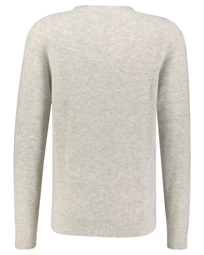Allude Herren Strickpullover aus Wolle und Kaschmir, grau,