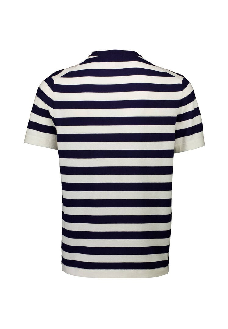 Allude Herren Strickpullover mit Seide und Kaschmir, marine,