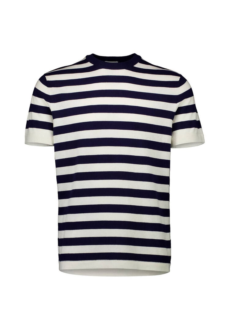 Allude Herren Strickpullover mit Seide und Kaschmir, marine,