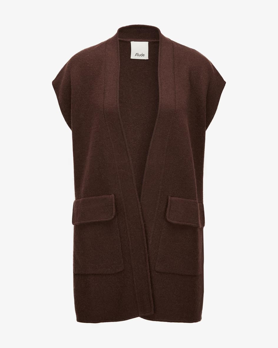 Strickweste aus Schurwolle und Cashmere