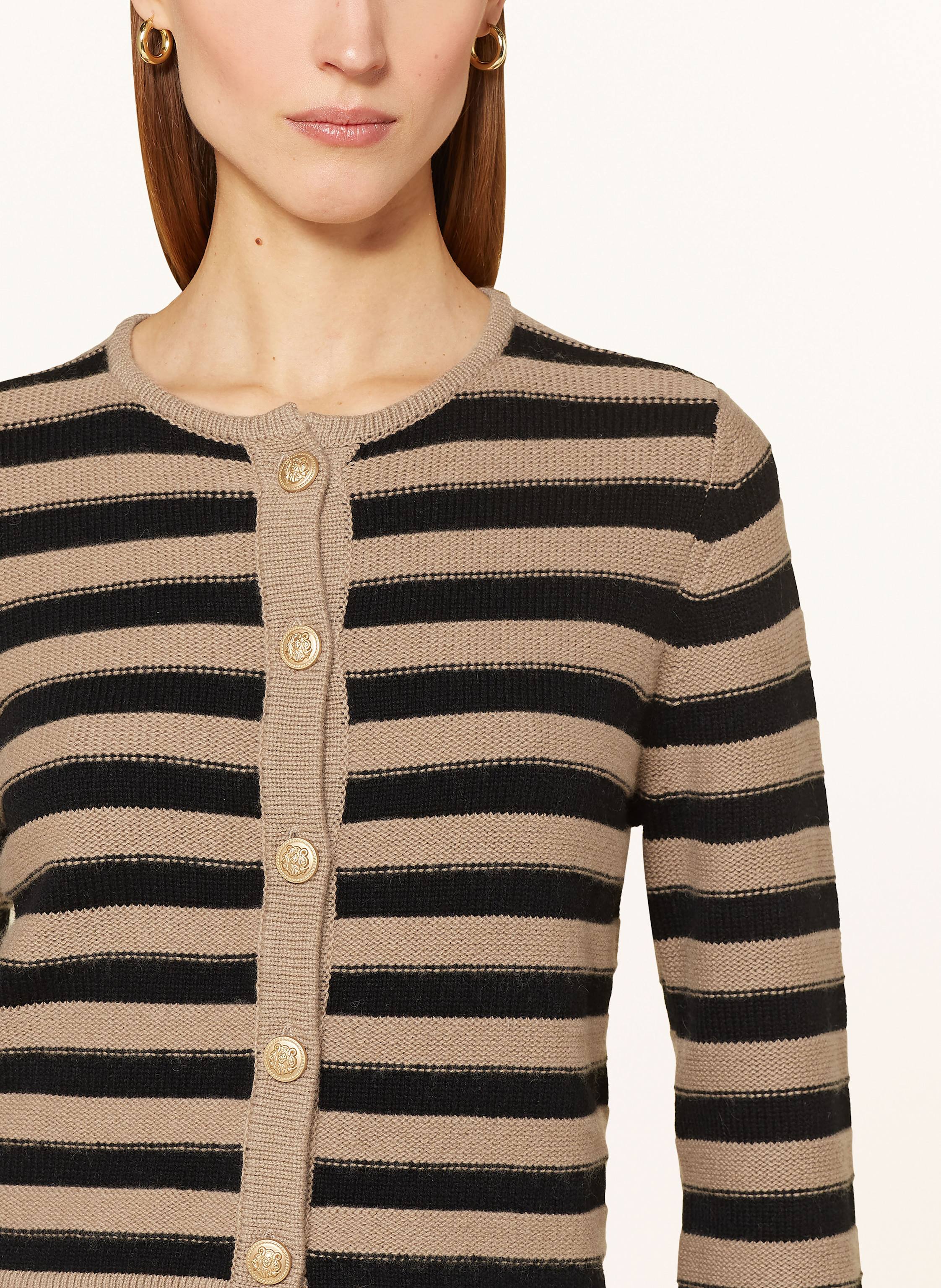 Cropped-Strickjacke mit Cashmere