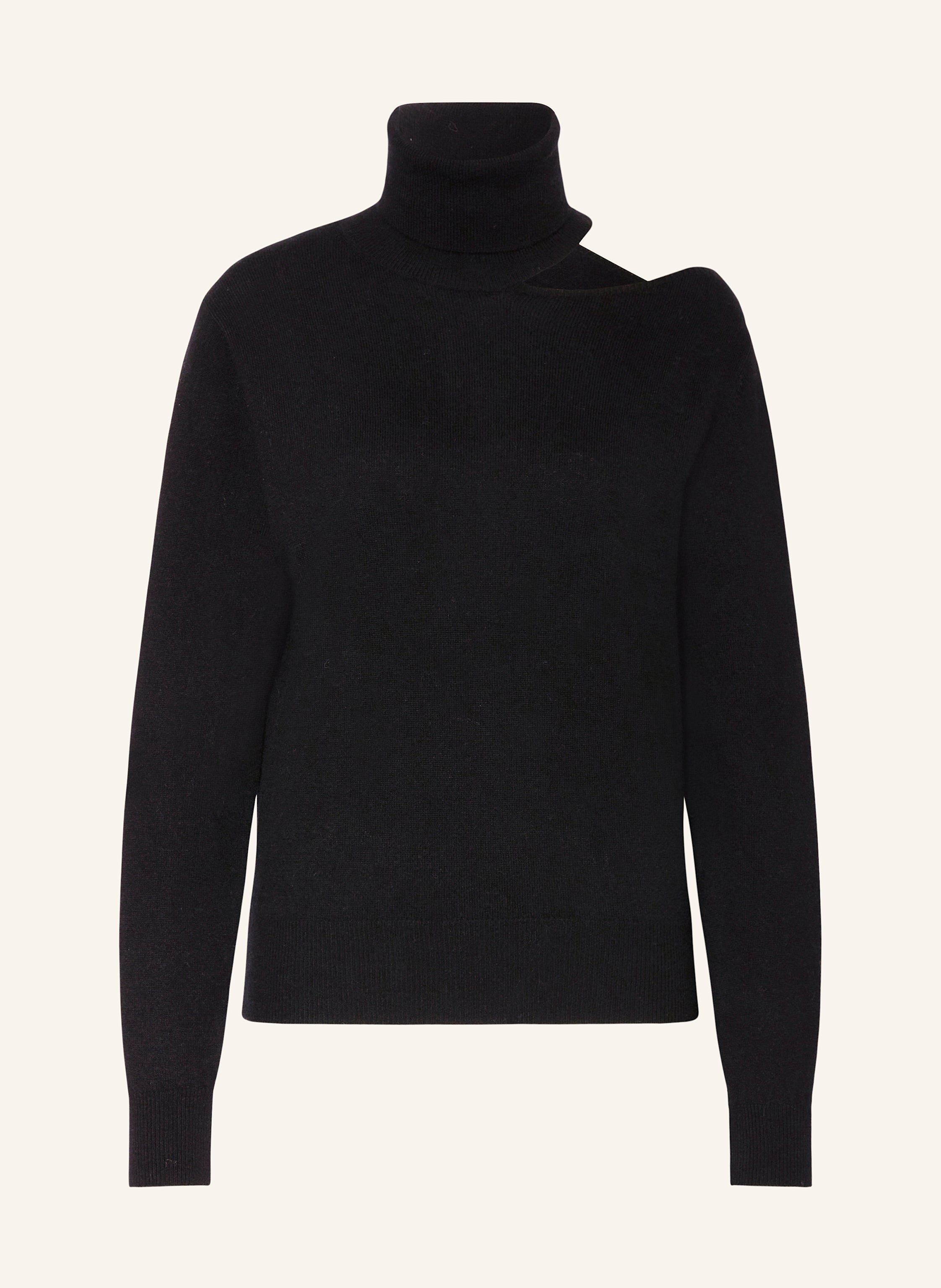 Rollkragenpullover mit Cashmere und Cut-outs