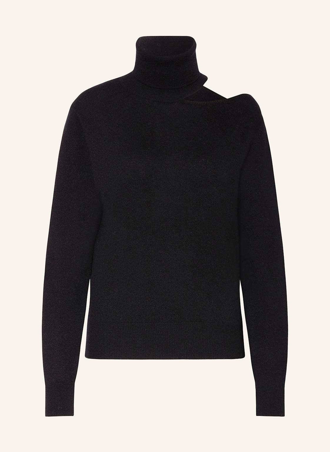 Rollkragenpullover mit Cashmere und Cut-outs