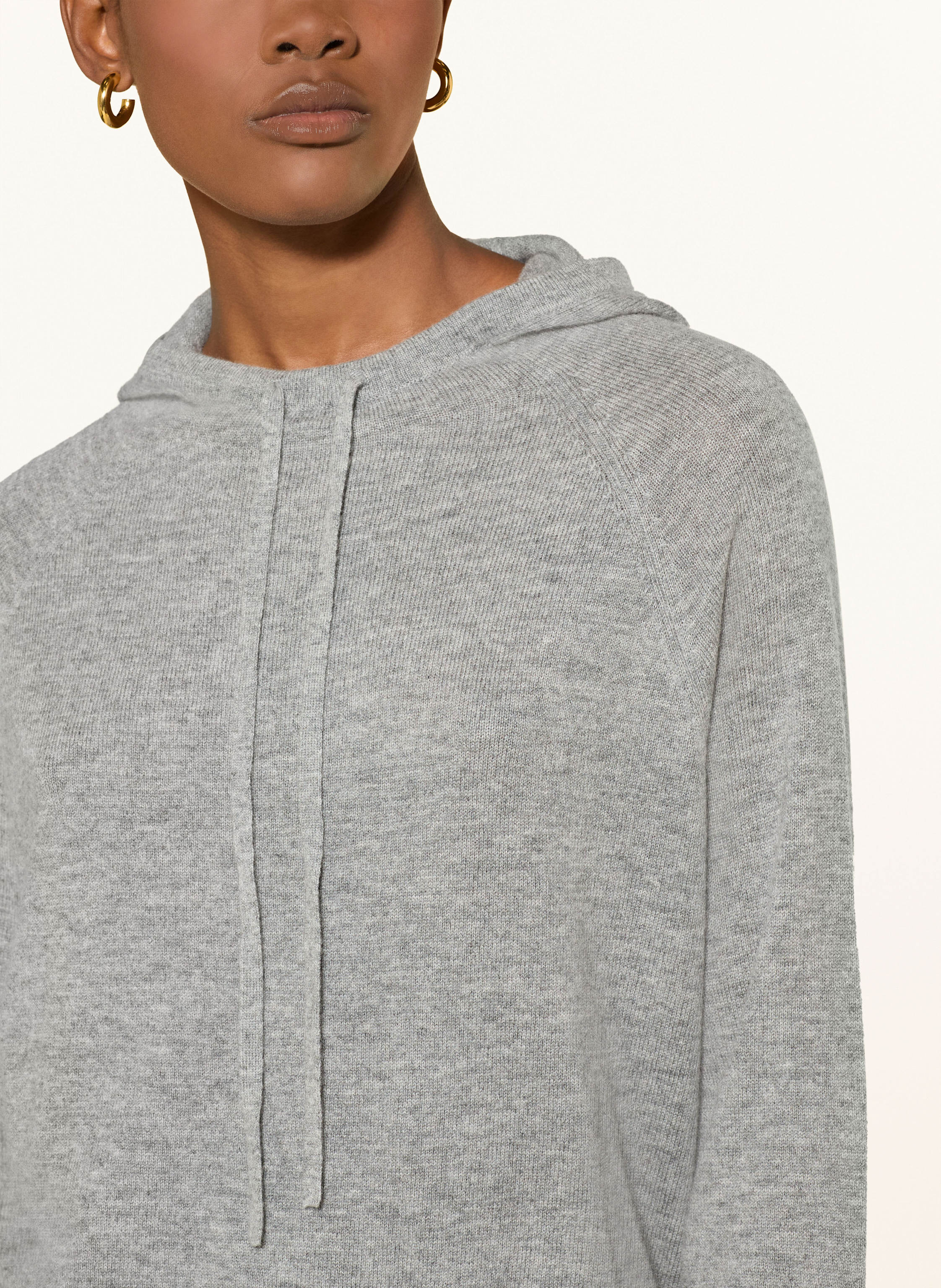 Strick-Hoodie mit Cashmere