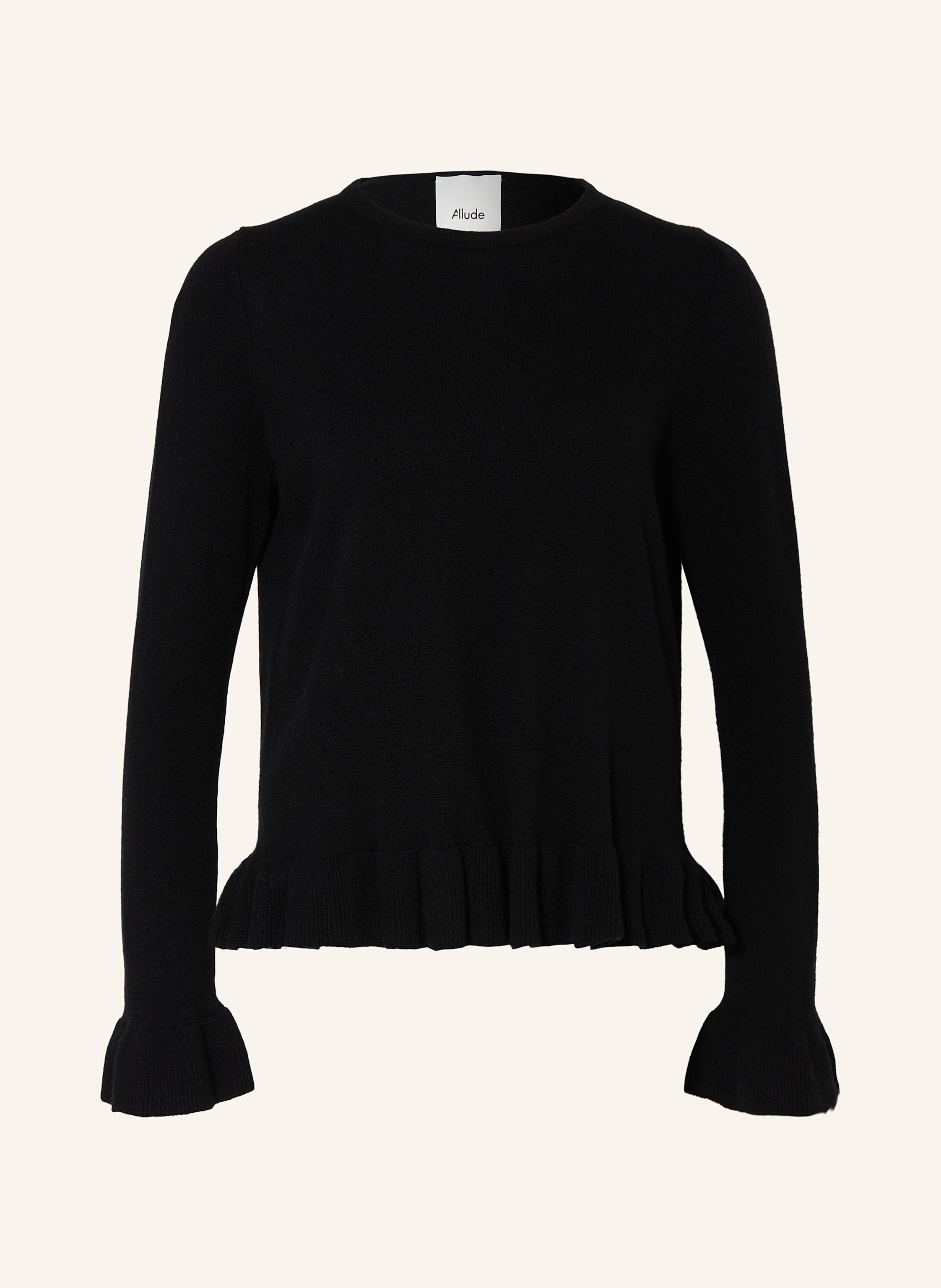Pullover mit Cashmere und Volants