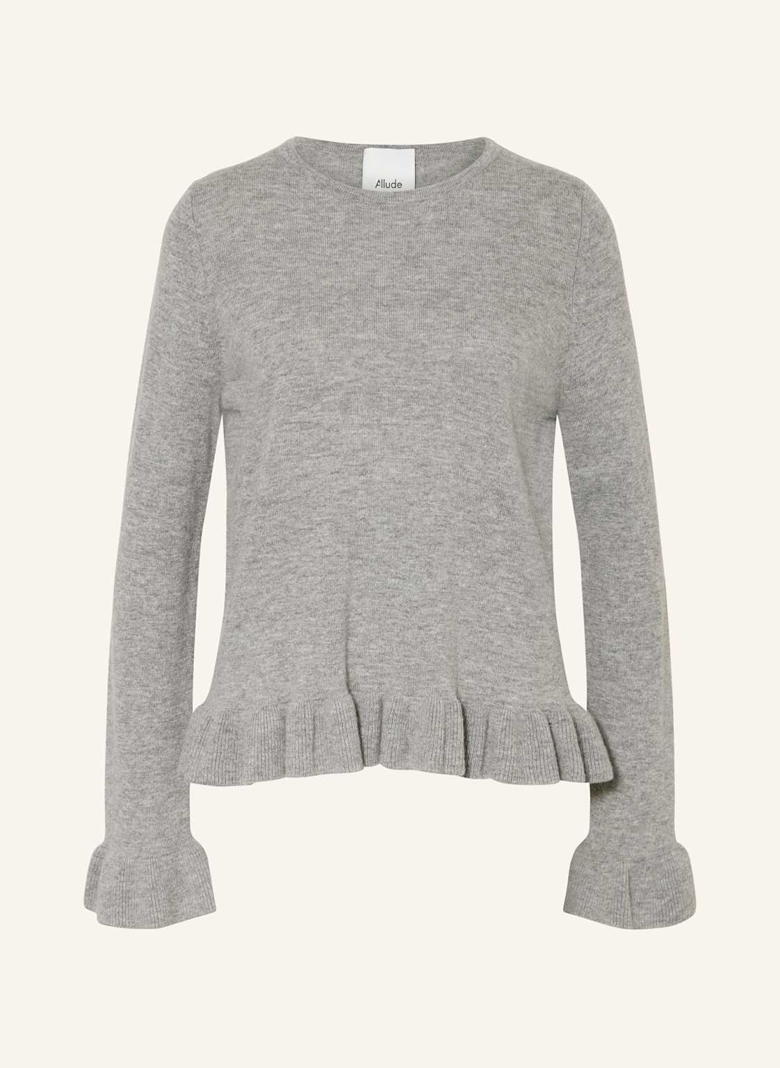 Pullover mit Cashmere und Volants