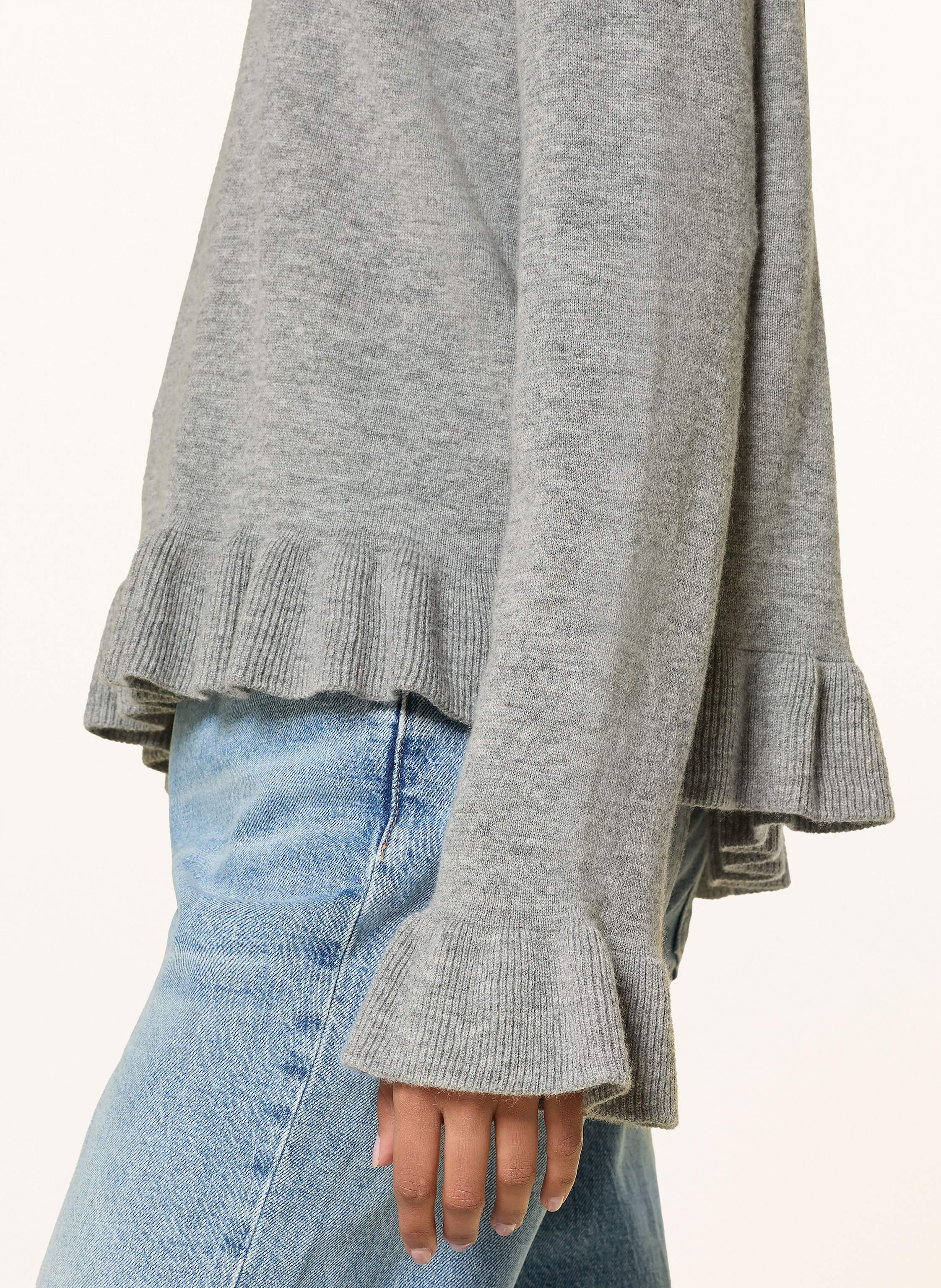 Pullover mit Cashmere und Volants