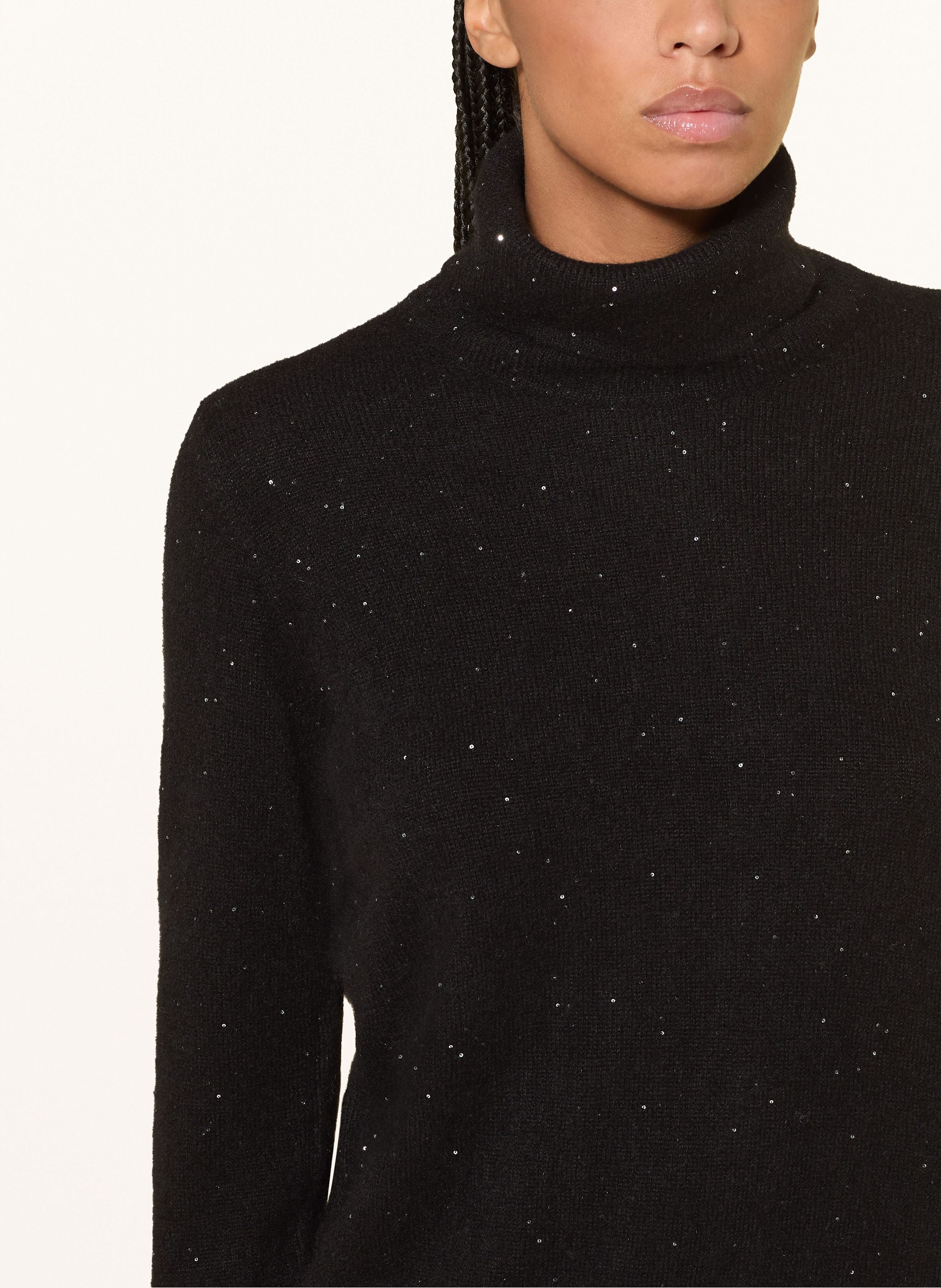 Rollkragenpullover mit Cashmere und Seide