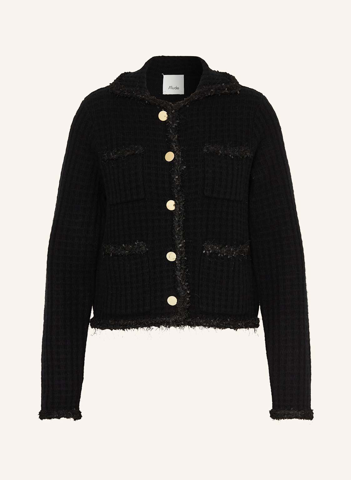 Tweed-Kastenjacke aus Cashmere