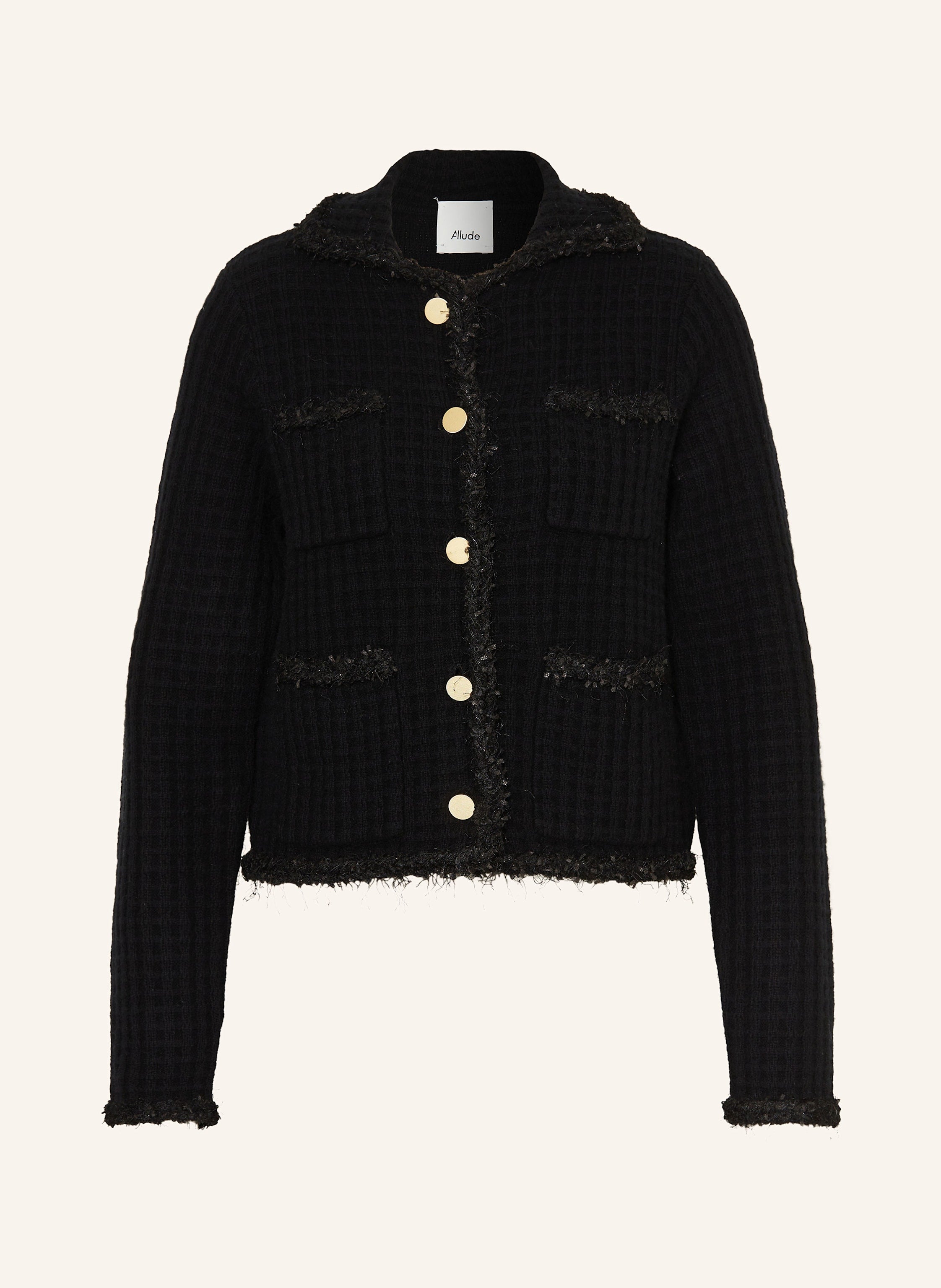 Tweed-Kastenjacke aus Cashmere