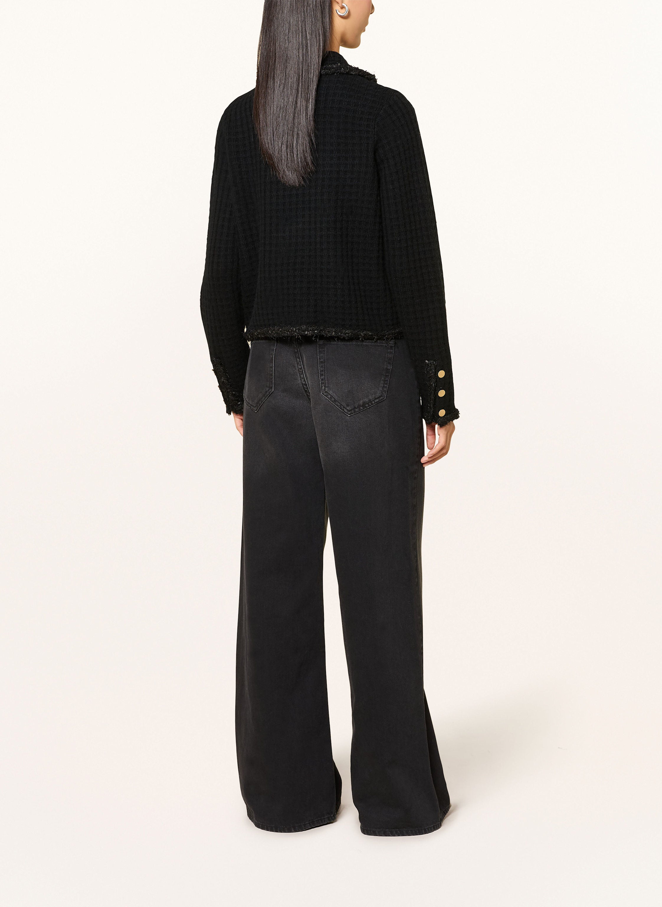 Tweed-Kastenjacke aus Cashmere