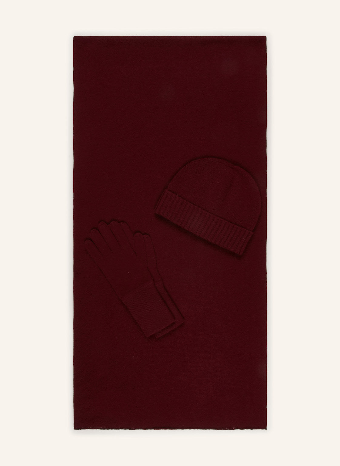 Set: Schal, Mütze und Handschuhe