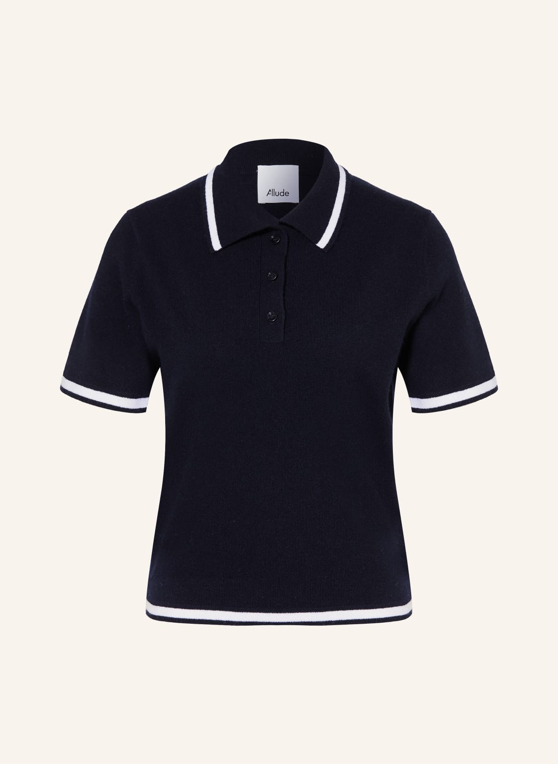 Strick-Poloshirt aus Cashmere