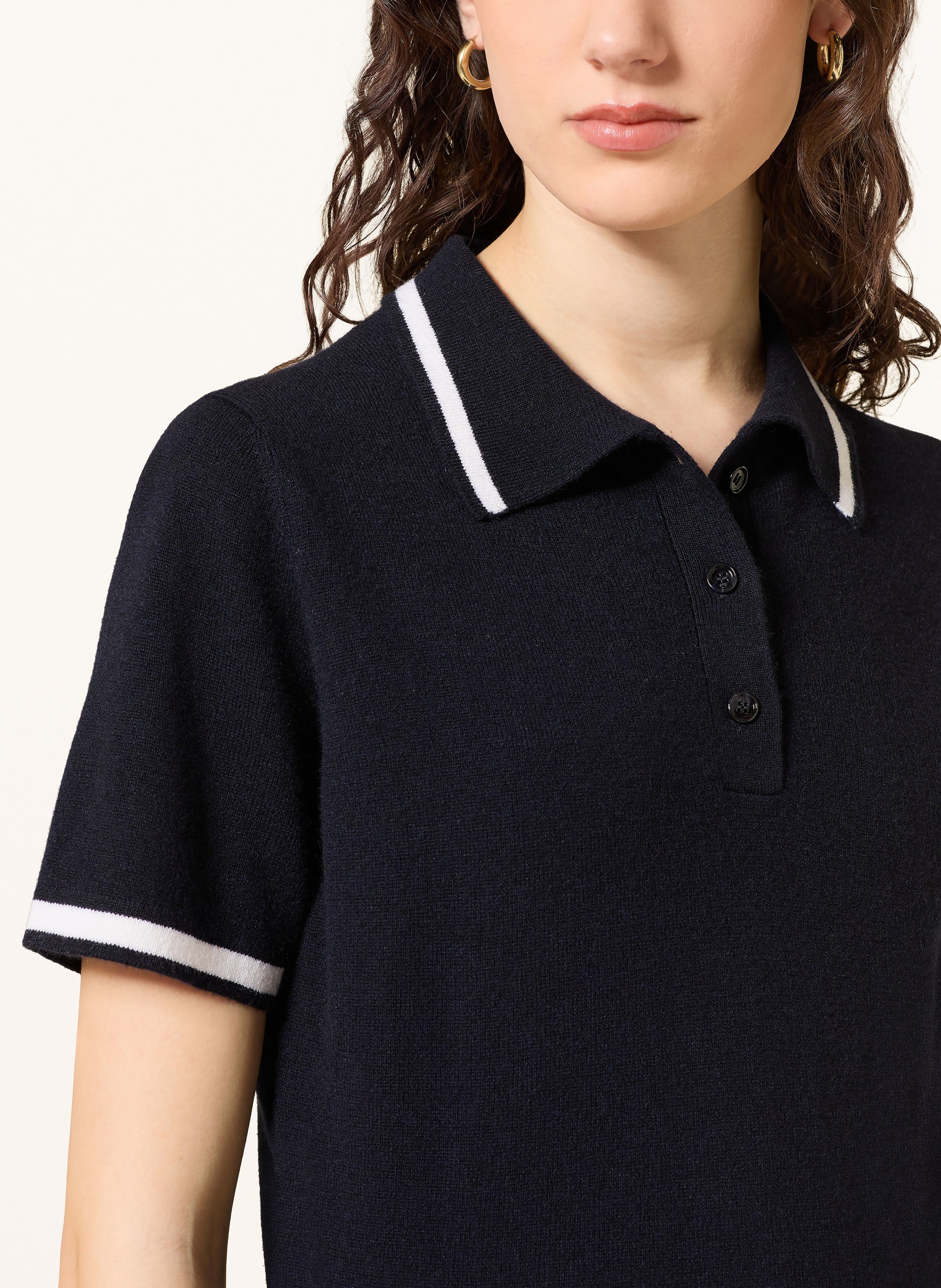 Strick-Poloshirt aus Cashmere