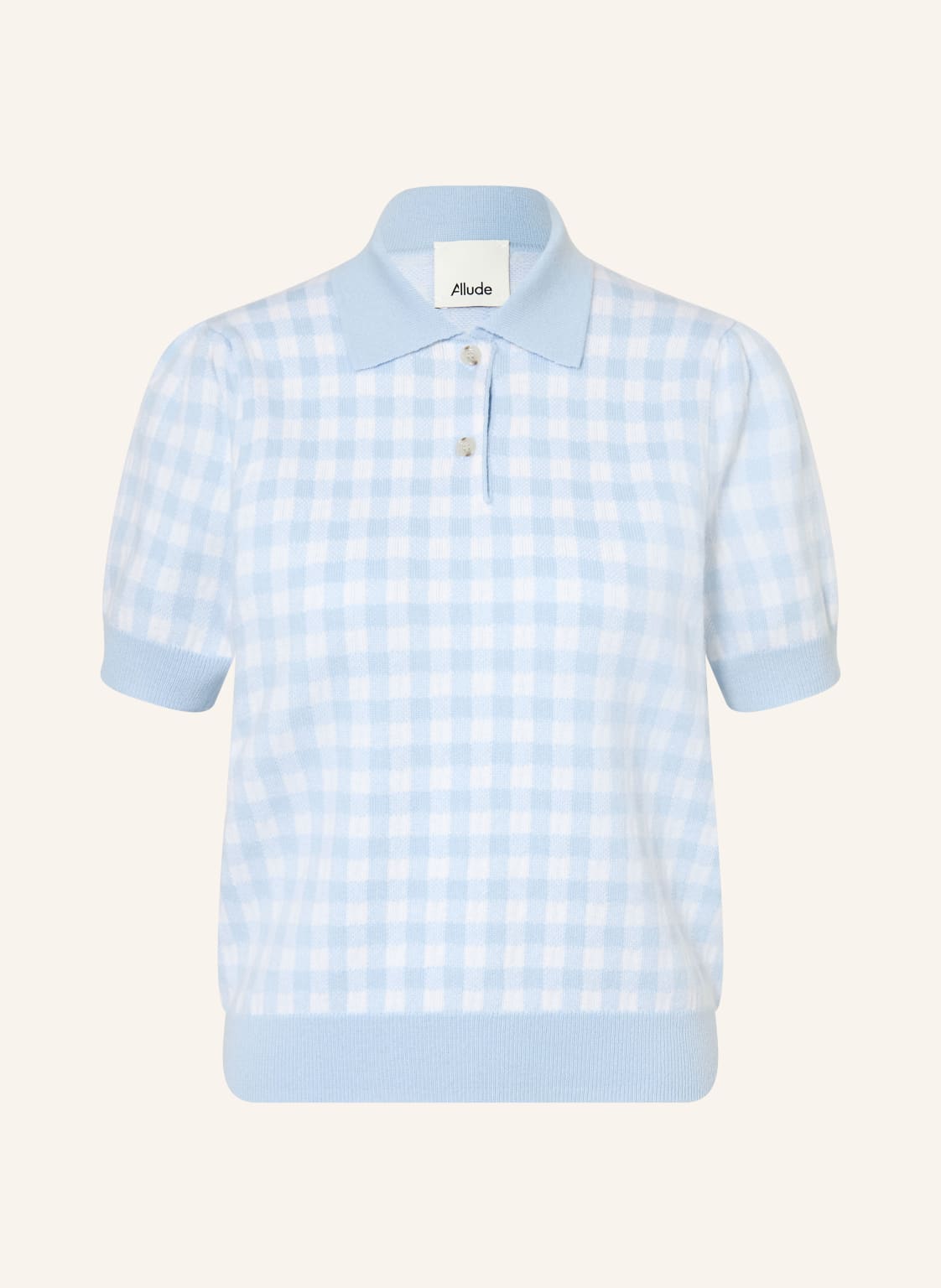 Strick-Poloshirt mit Cashmere