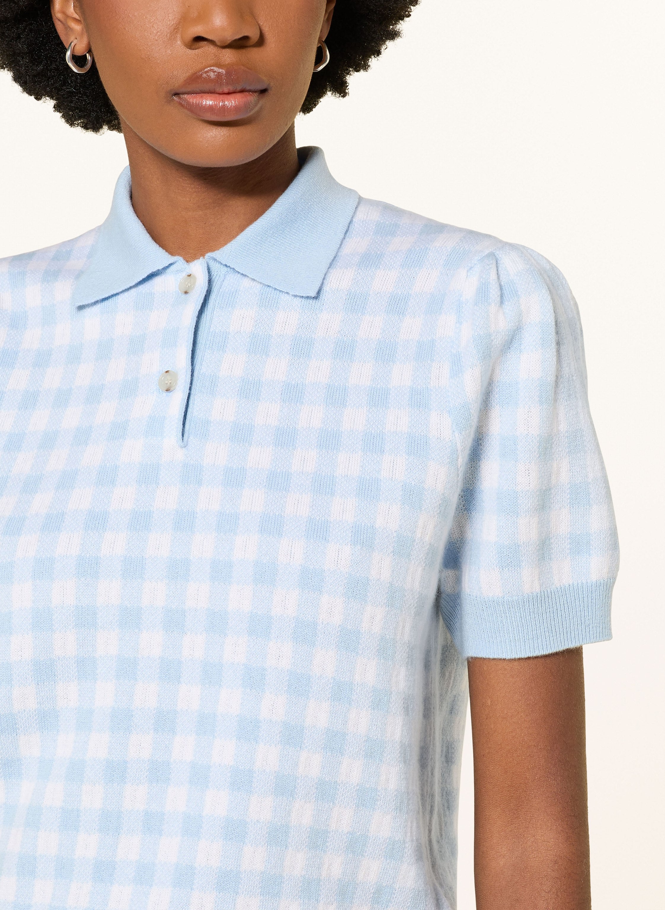 Strick-Poloshirt mit Cashmere