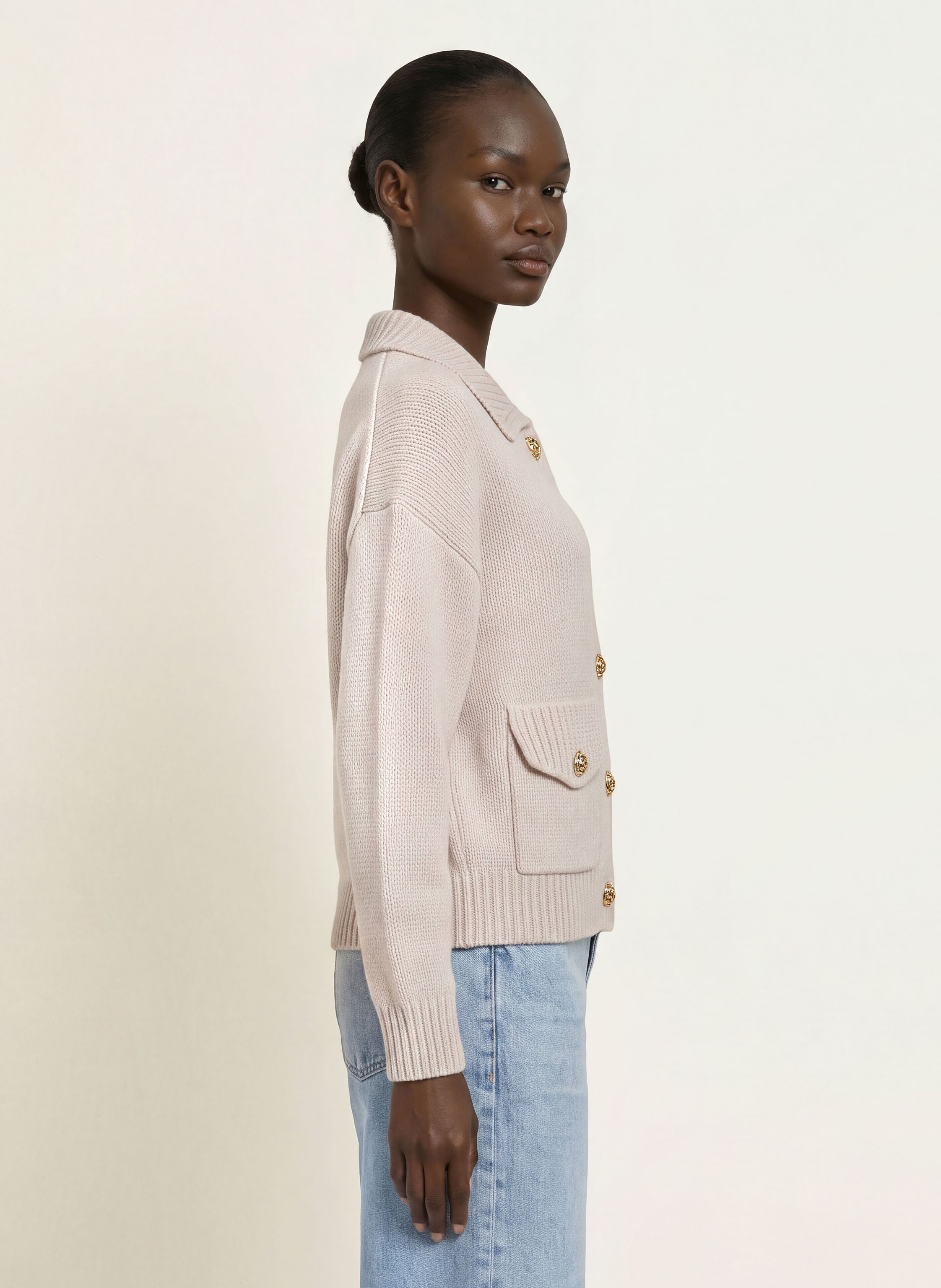 Strickjacke mit Cashmere
