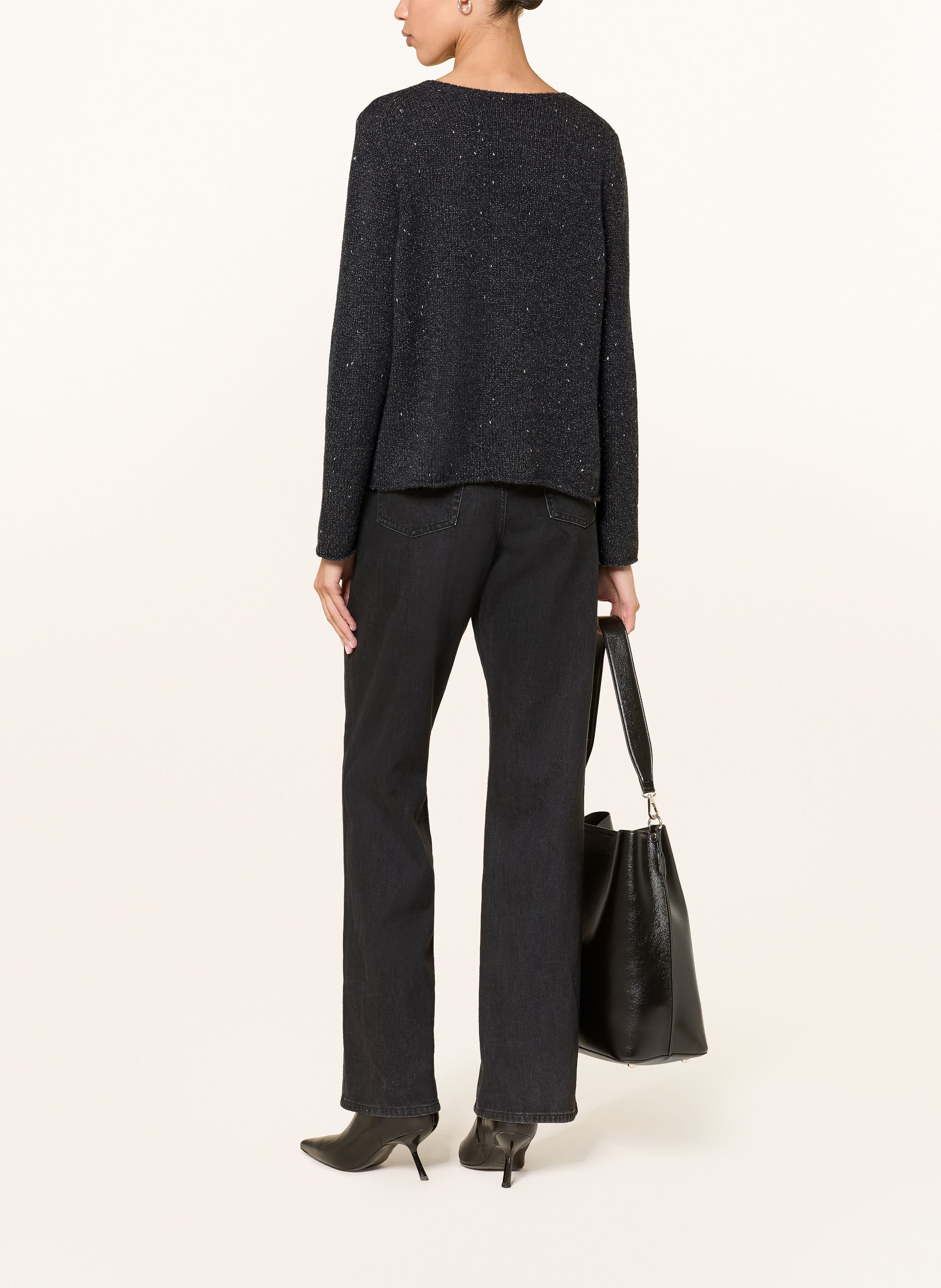 Pullover mit Cashmere und Glitzergarn
