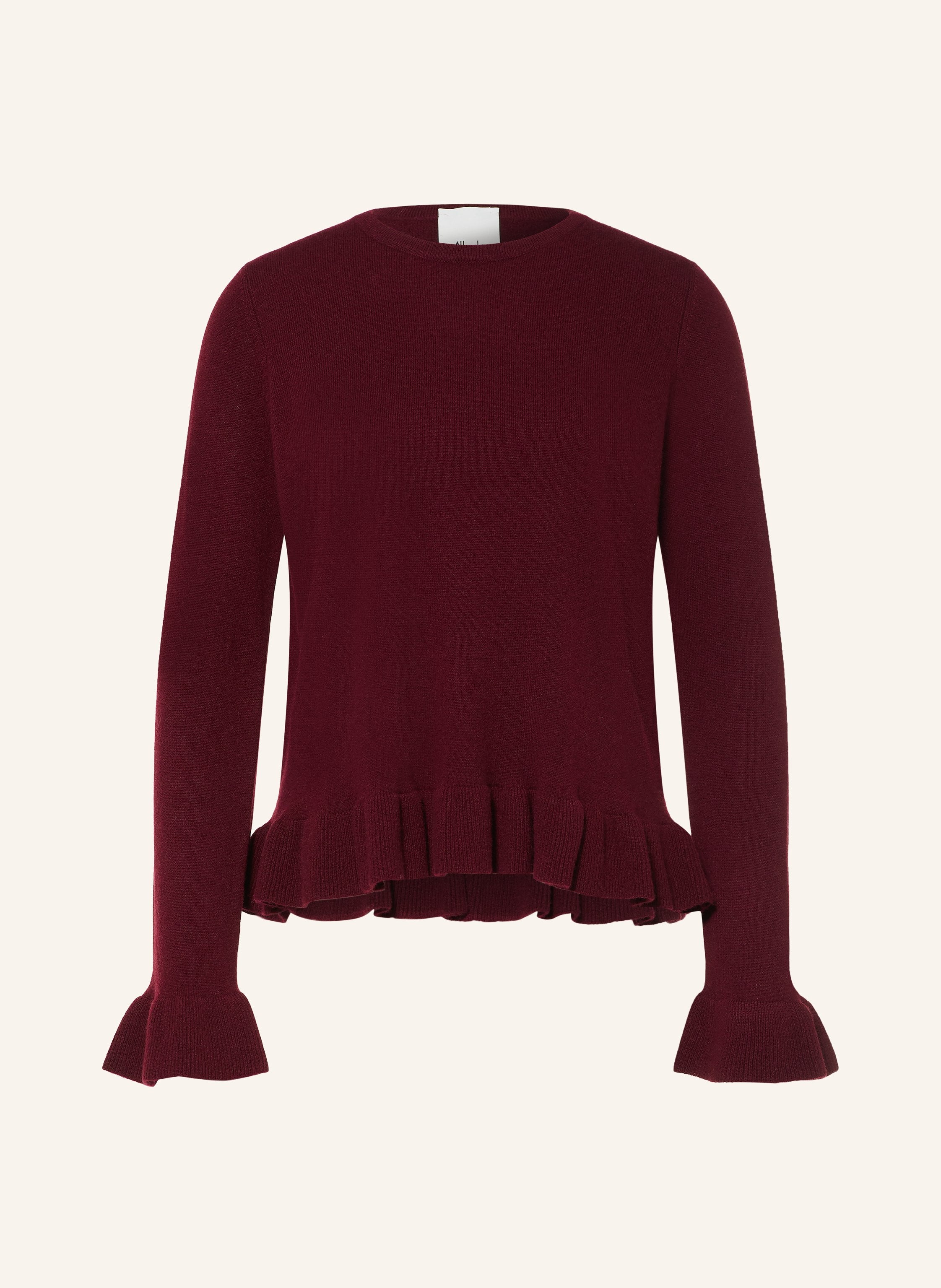 Pullover mit Cashmere und Volants