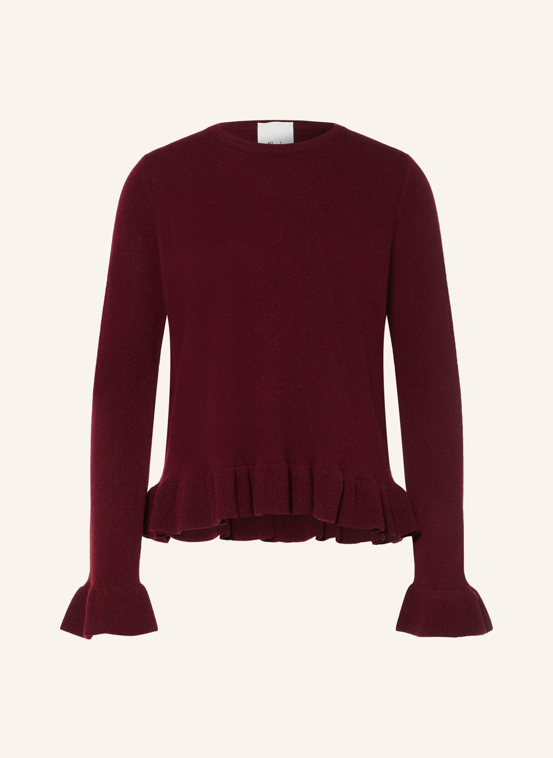 Pullover mit Cashmere und Volants