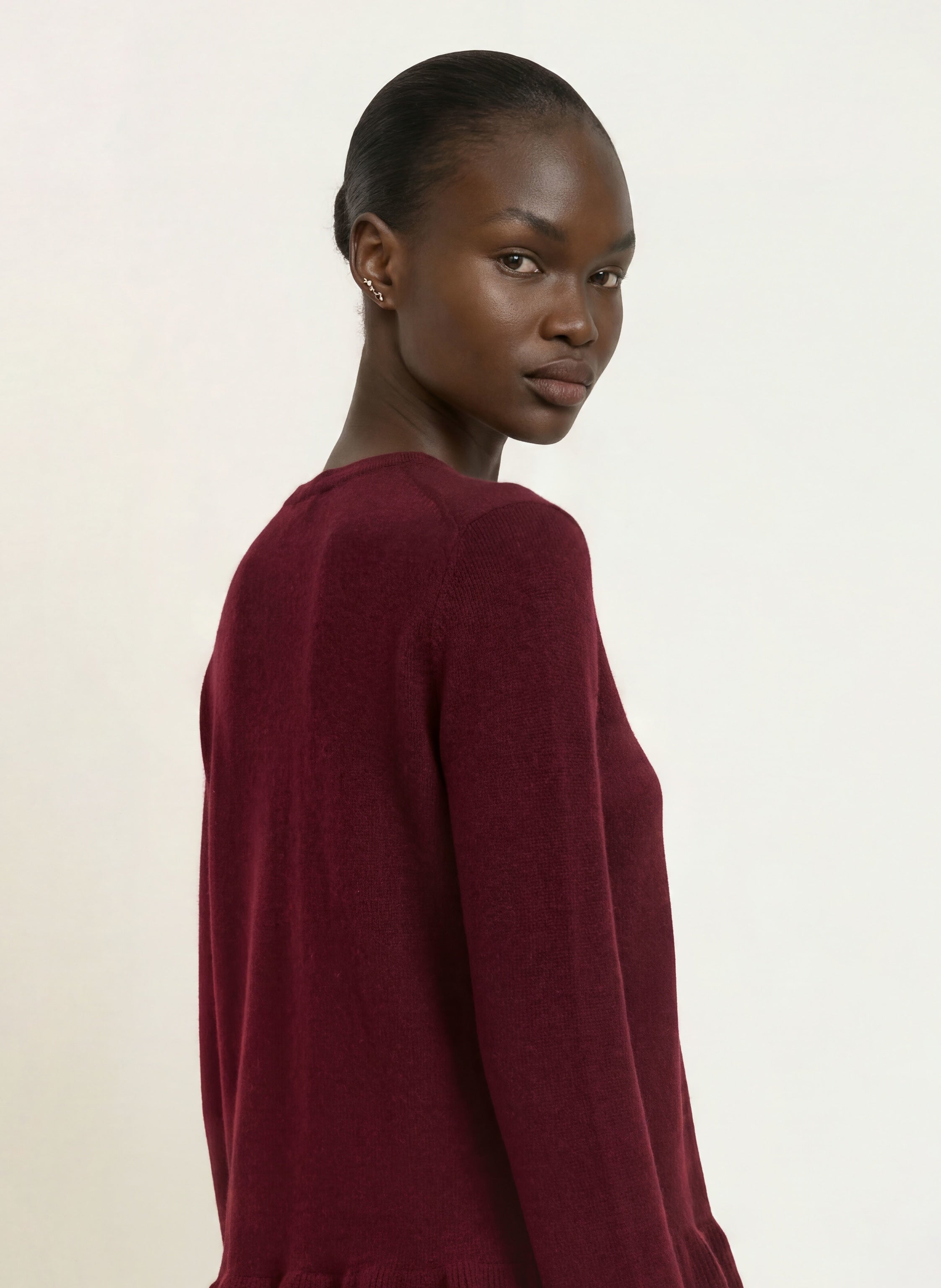 Pullover mit Cashmere und Volants