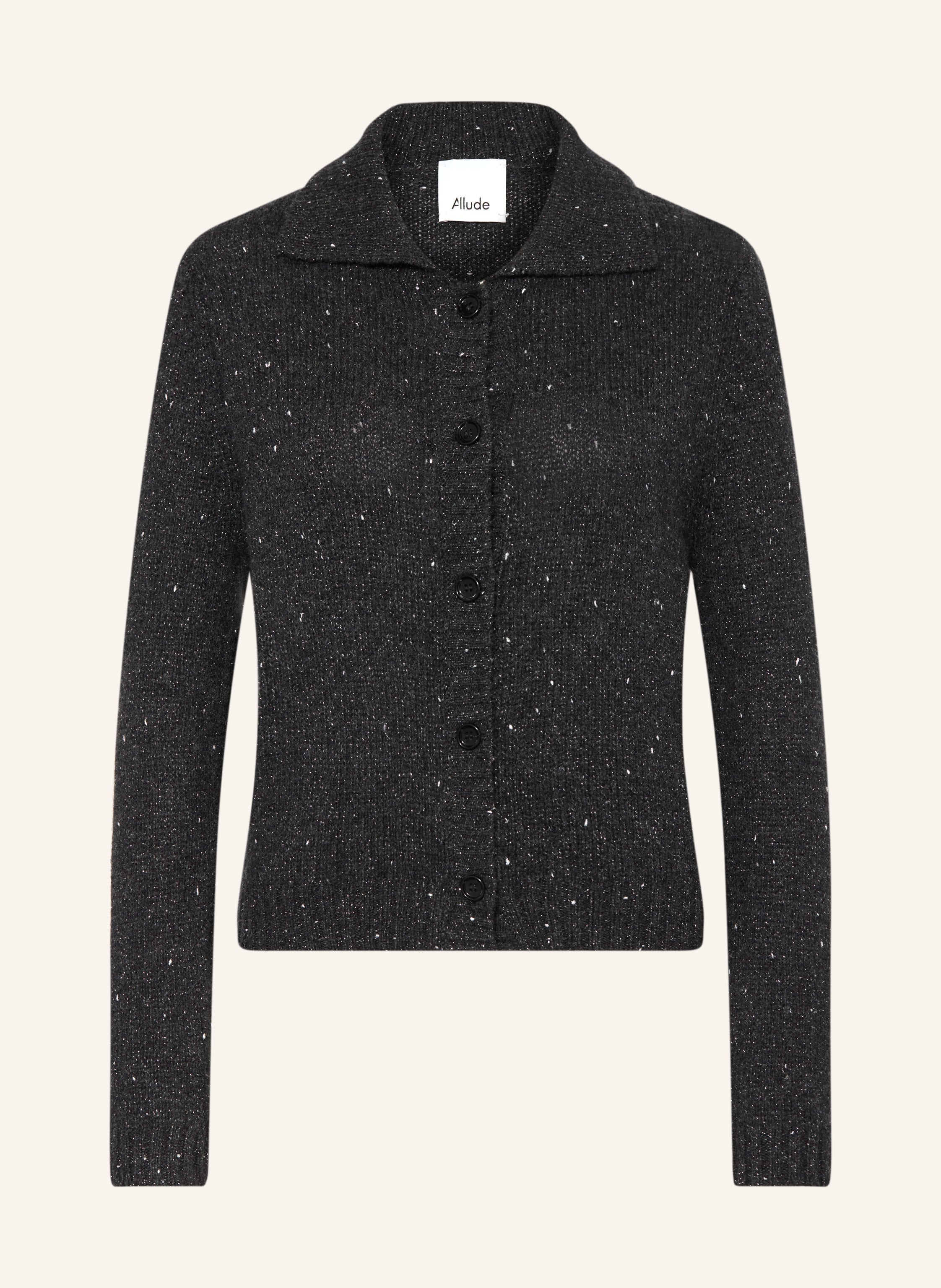 Strickjacke mit Cashmere und Glitzergarn
