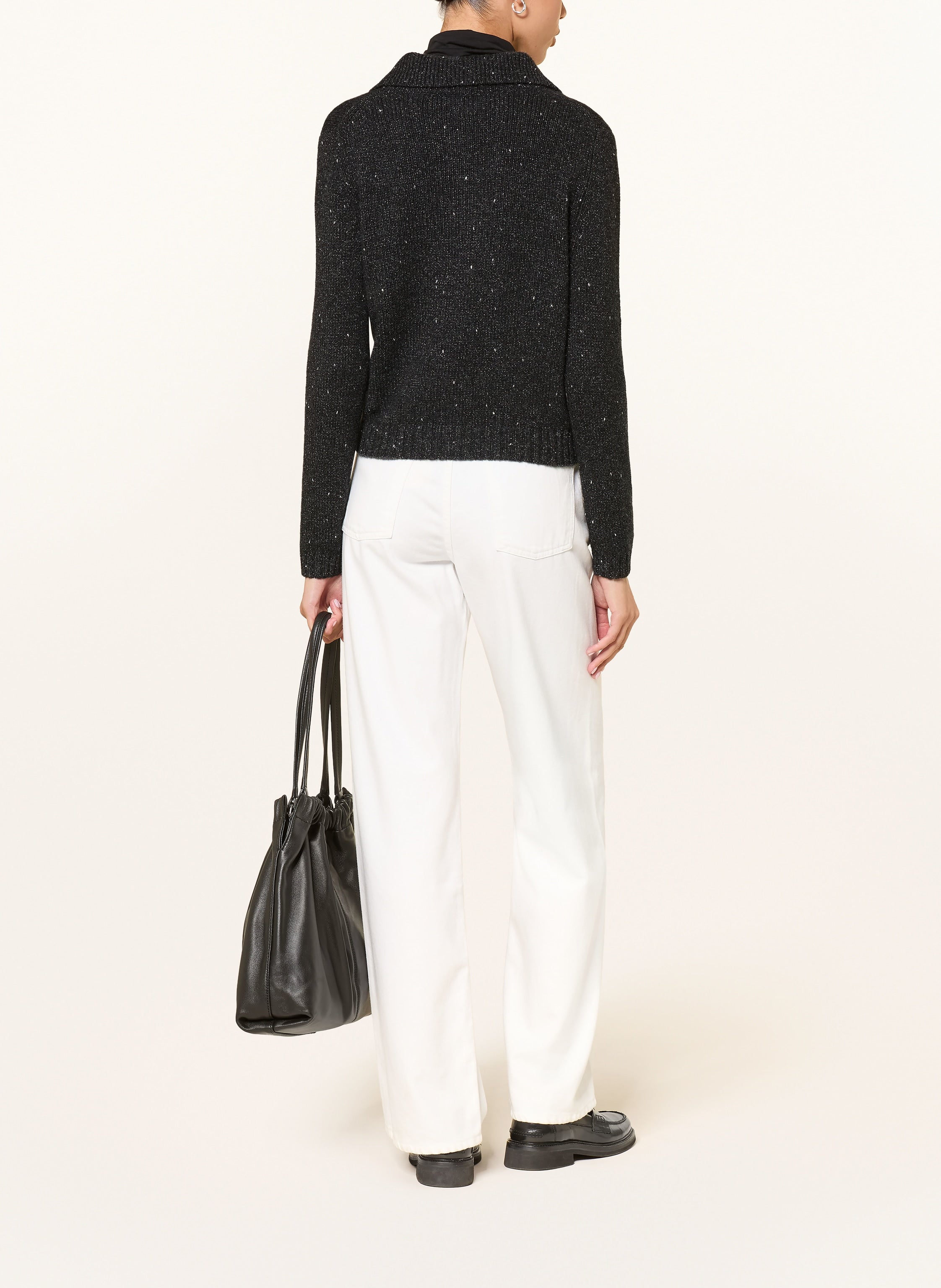 Strickjacke mit Cashmere und Glitzergarn