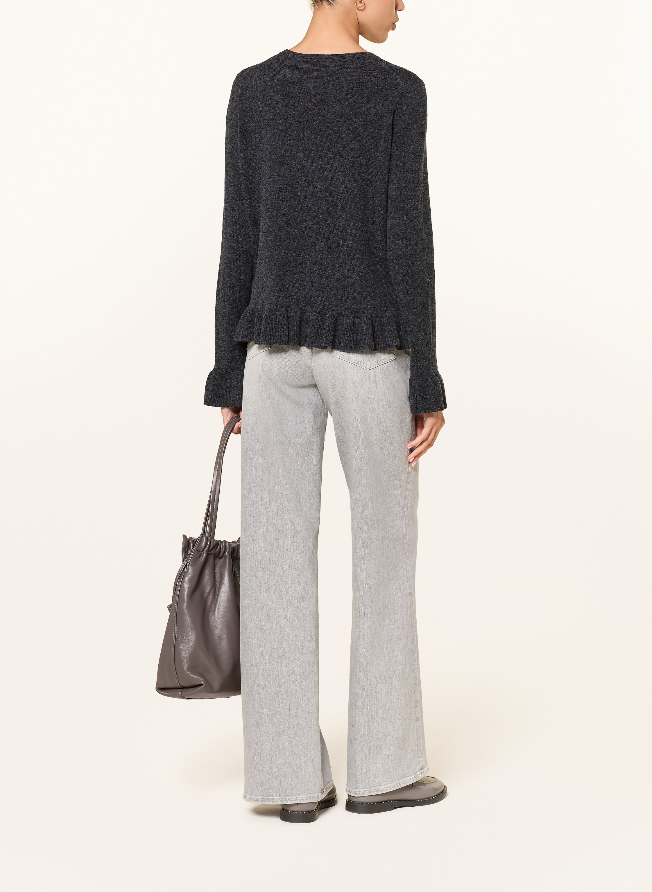 Strickjacke mit Cashmere und Rüschen