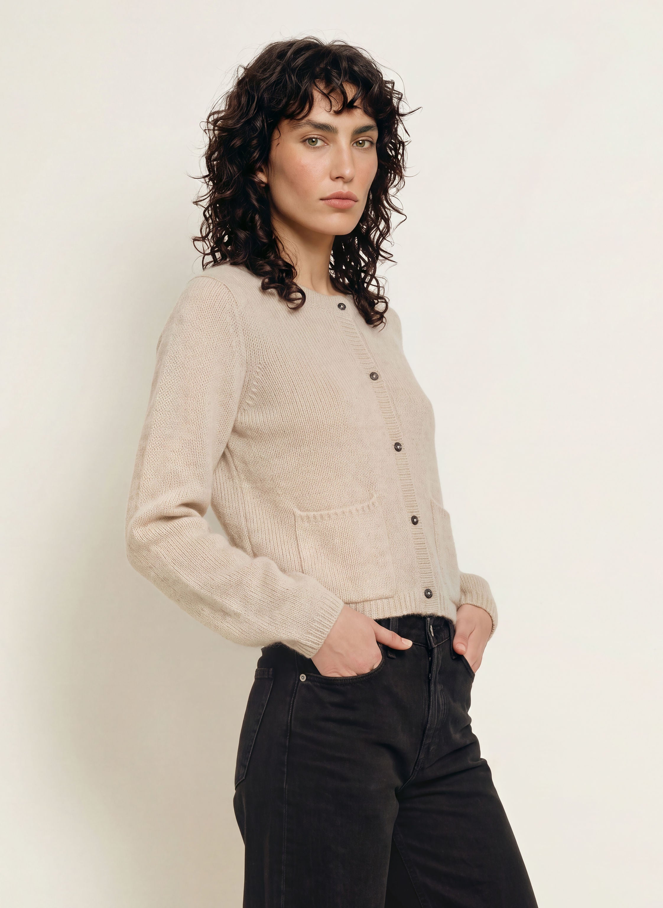 Strickjacke mit Cashmere