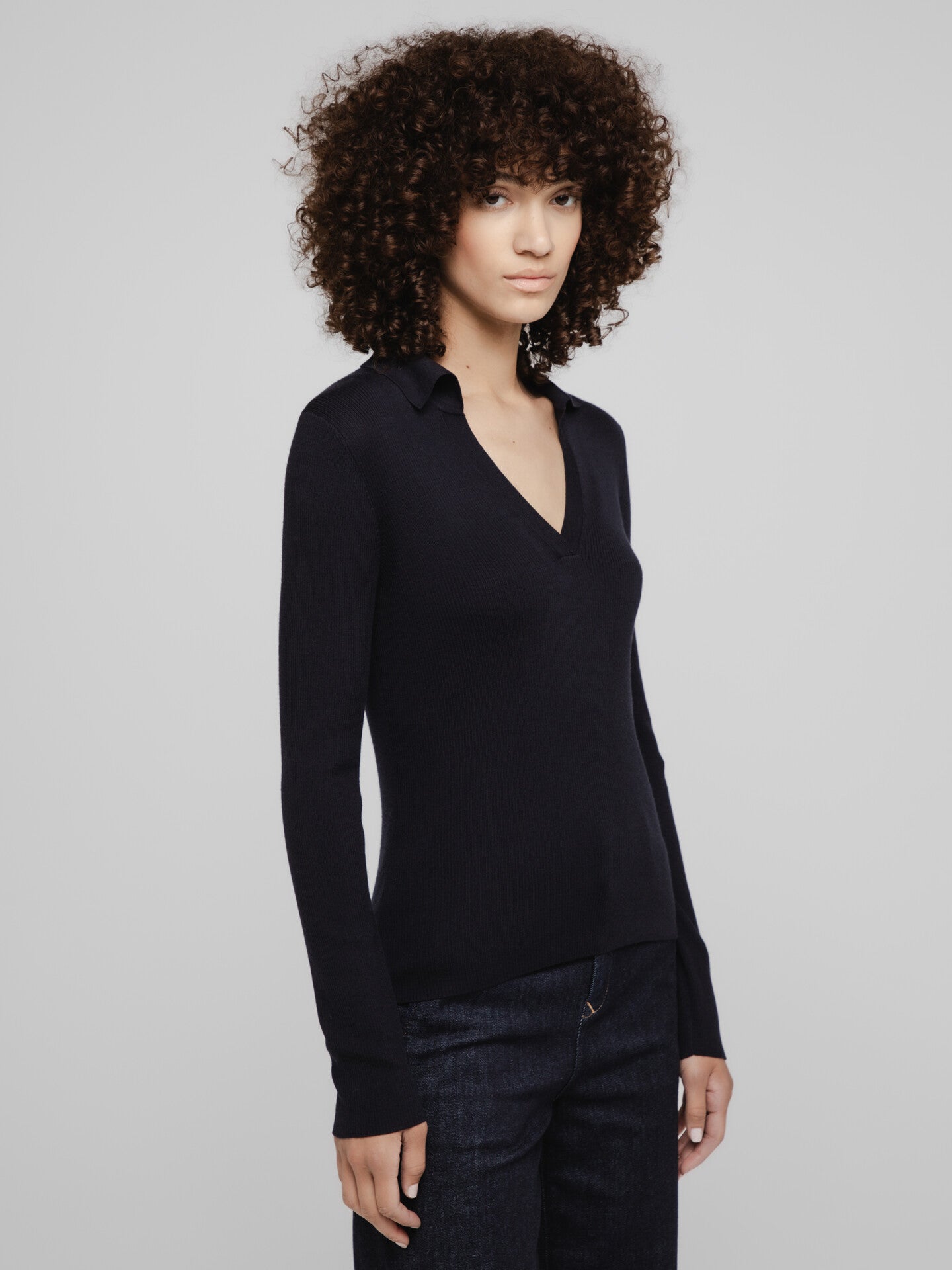 ALLUDE Leichter Pullover aus Schurwolle Damen (414 NAVY)