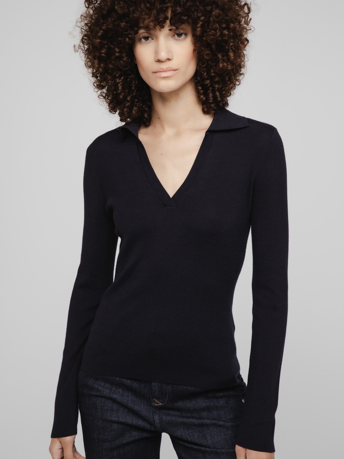 ALLUDE Leichter Pullover aus Schurwolle Damen (414 NAVY)