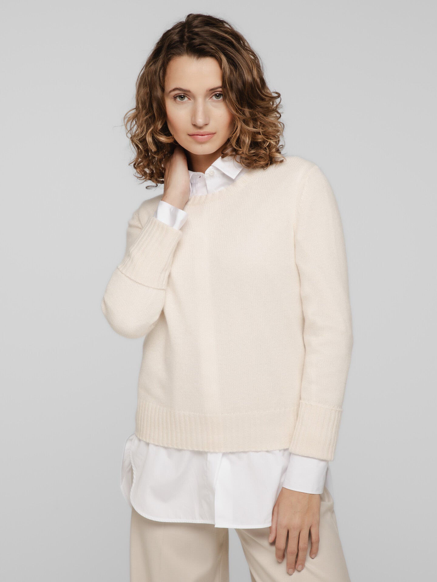 ALLUDE Pullover aus Cashmere Damen (41 CREME)