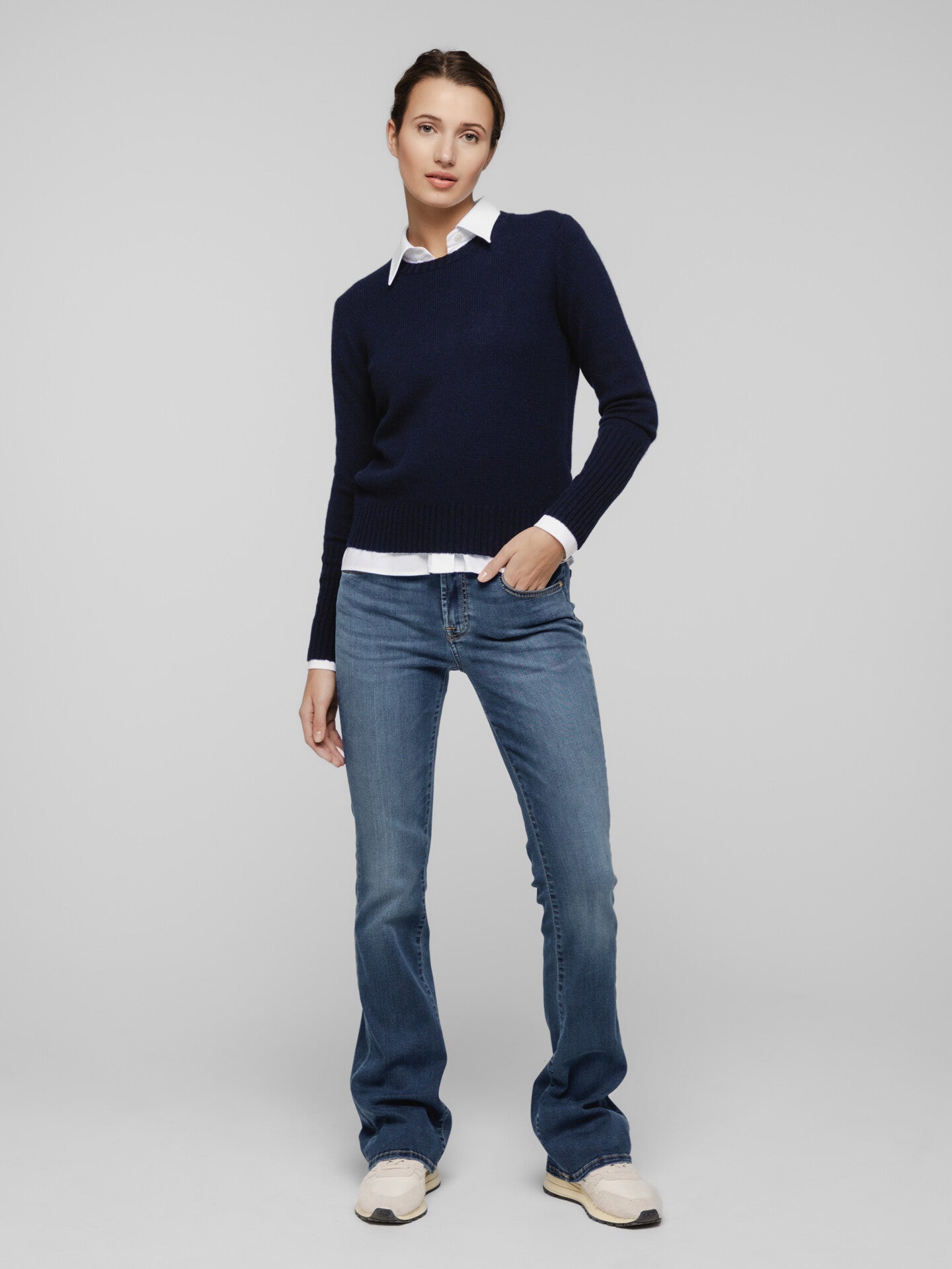 ALLUDE Pullover aus Cashmere Damen (14 NAVY)