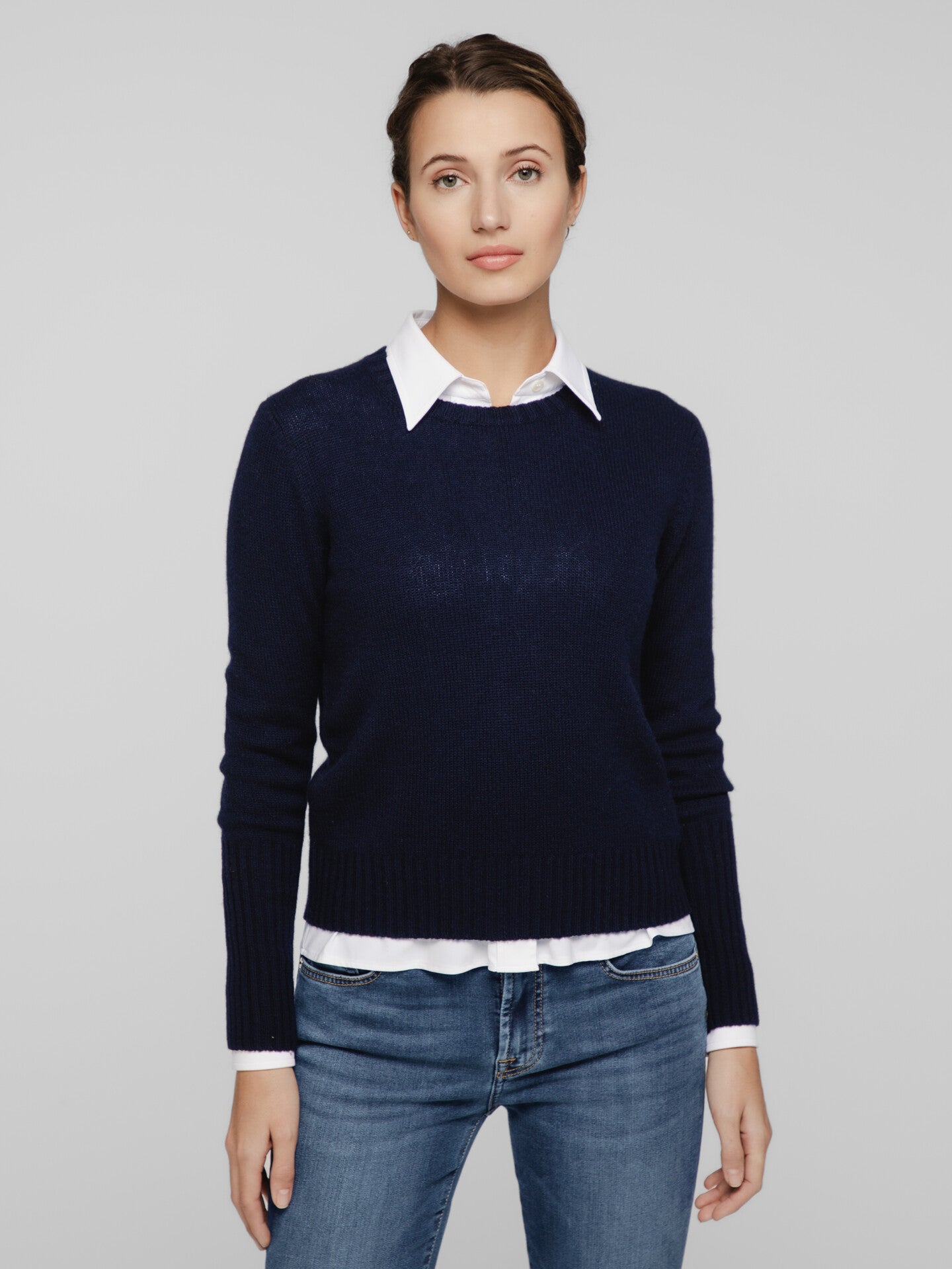 ALLUDE Pullover aus Cashmere Damen (14 NAVY)