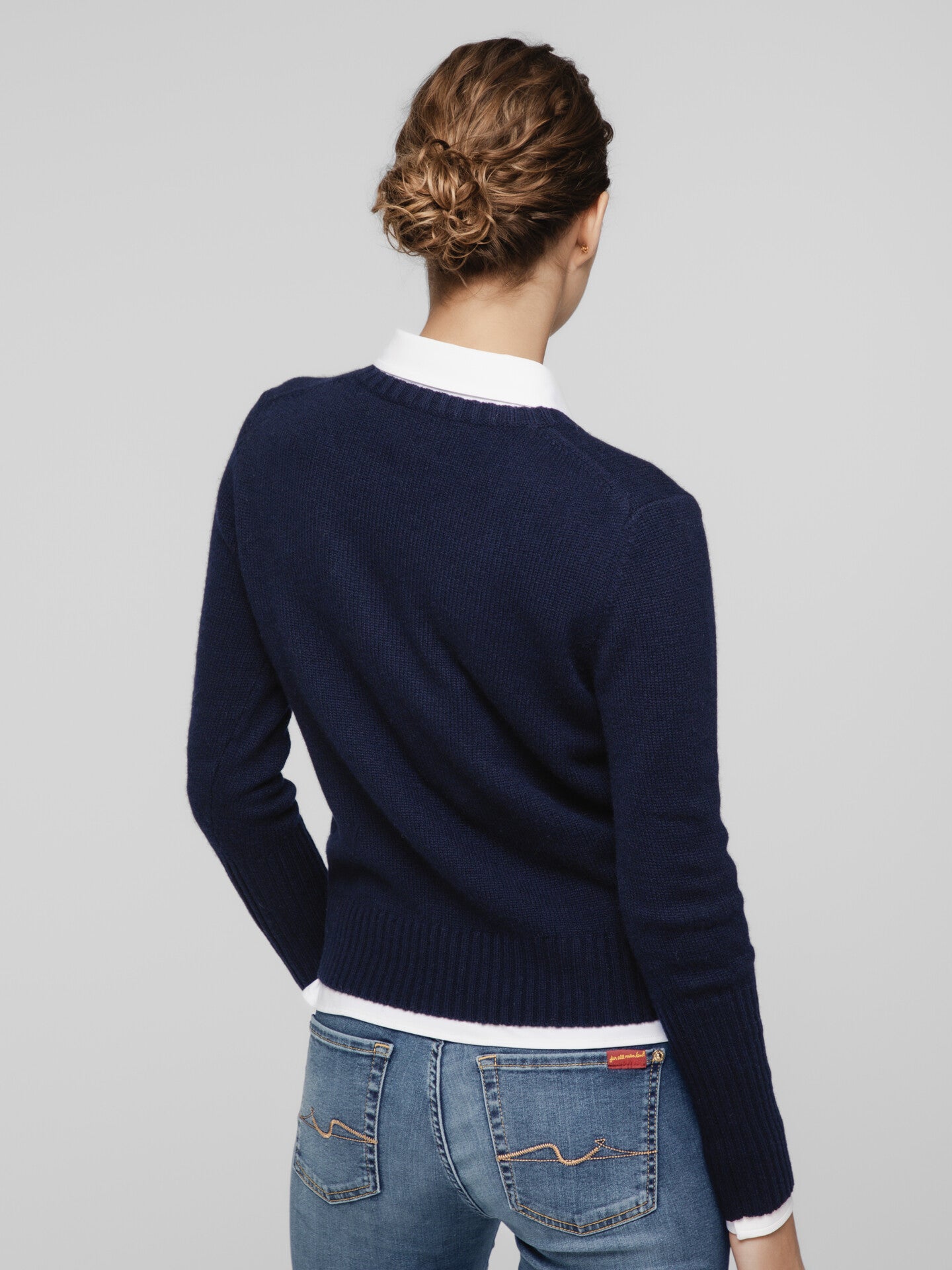 ALLUDE Pullover aus Cashmere Damen (14 NAVY)