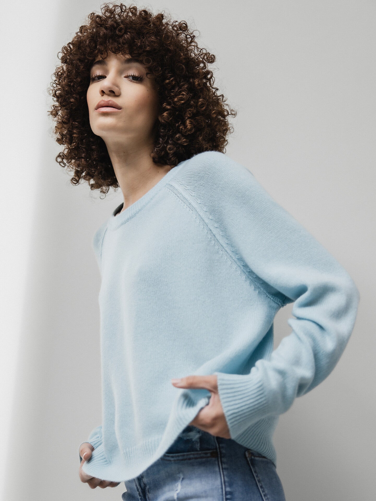 ALLUDE Pullover aus Cashmere Damen (11 HBLAU)