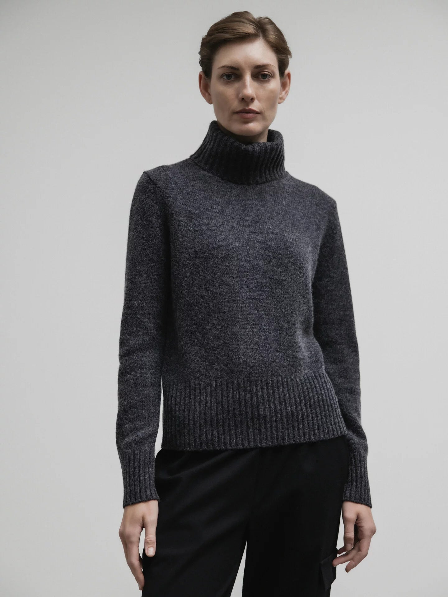 ALLUDE Rollkragenpullover aus Schurwolle Damen (84 ANTHRA MEL.)