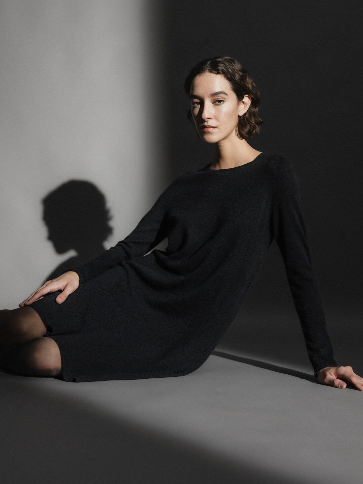 ALLUDE Midi-Kleid Damen (90 SCHWARZ)