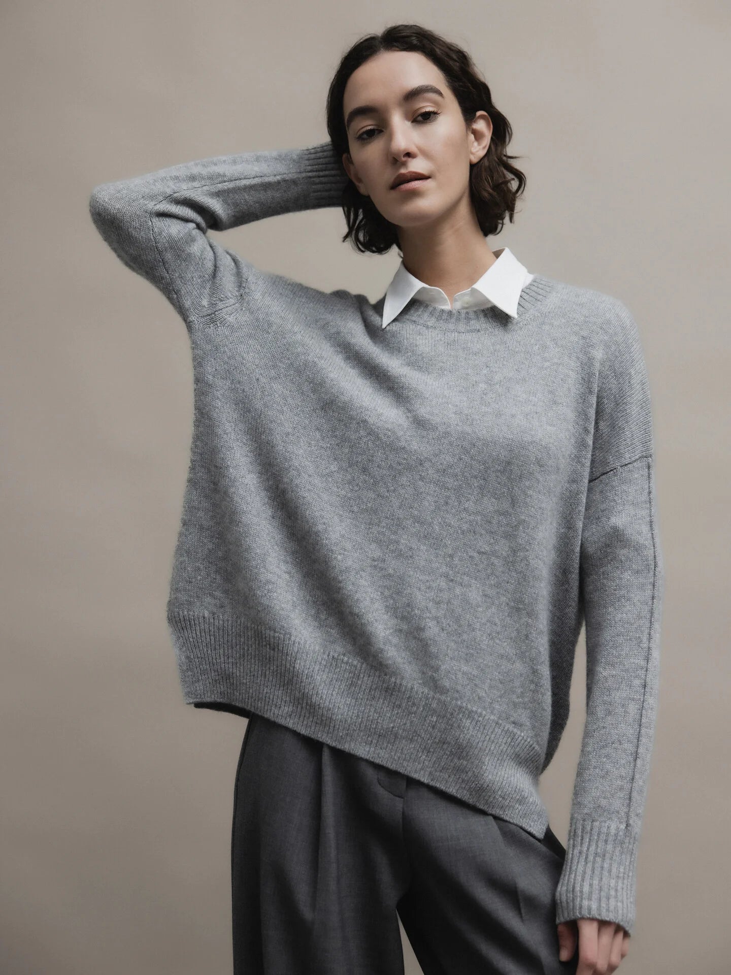 ALLUDE Pullover aus Cashmere Damen (83 GRAU MEL.)