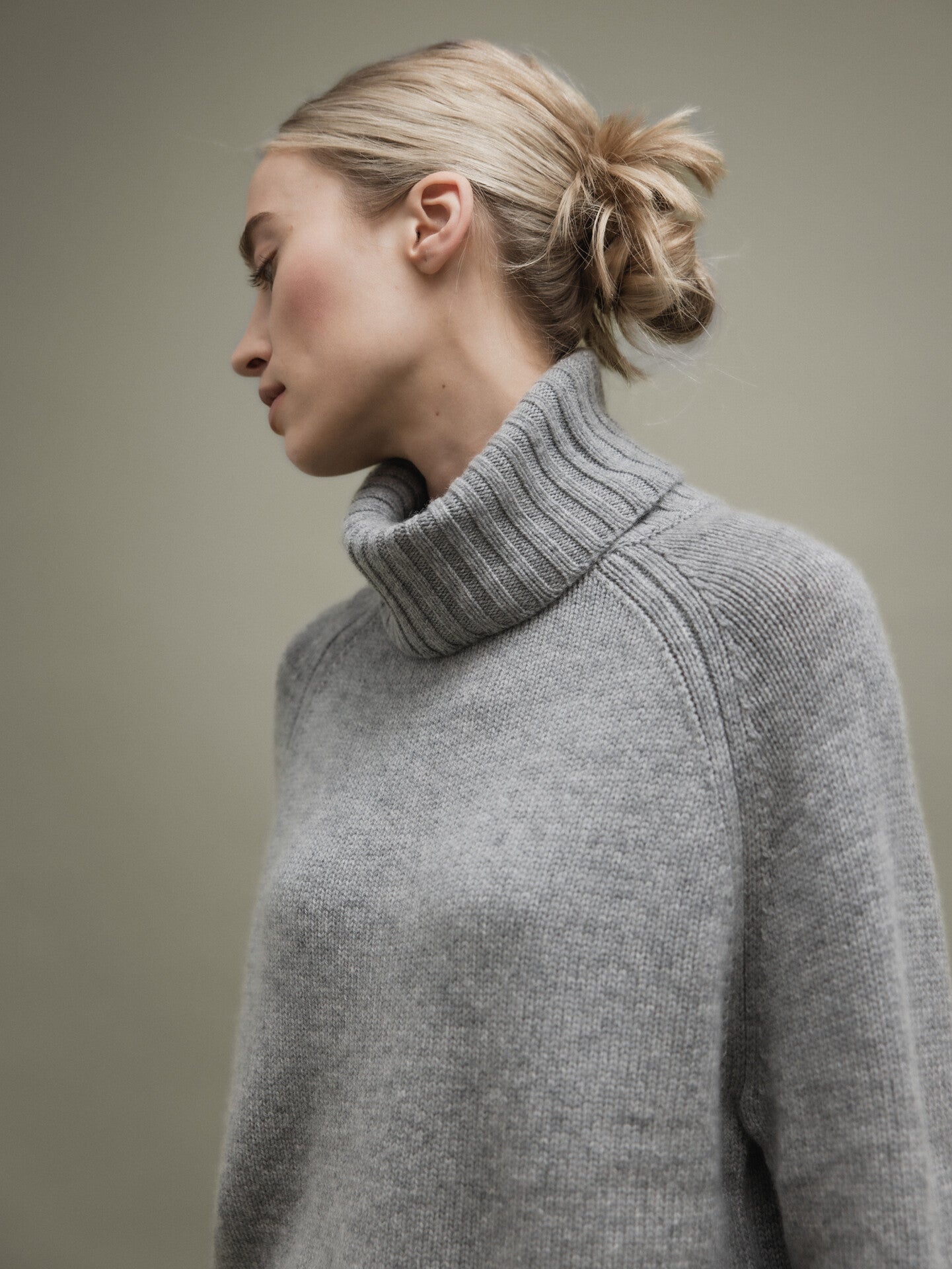 ALLUDE Rollkragenpullover aus Schurwolle Damen (83 GRAU MEL.)