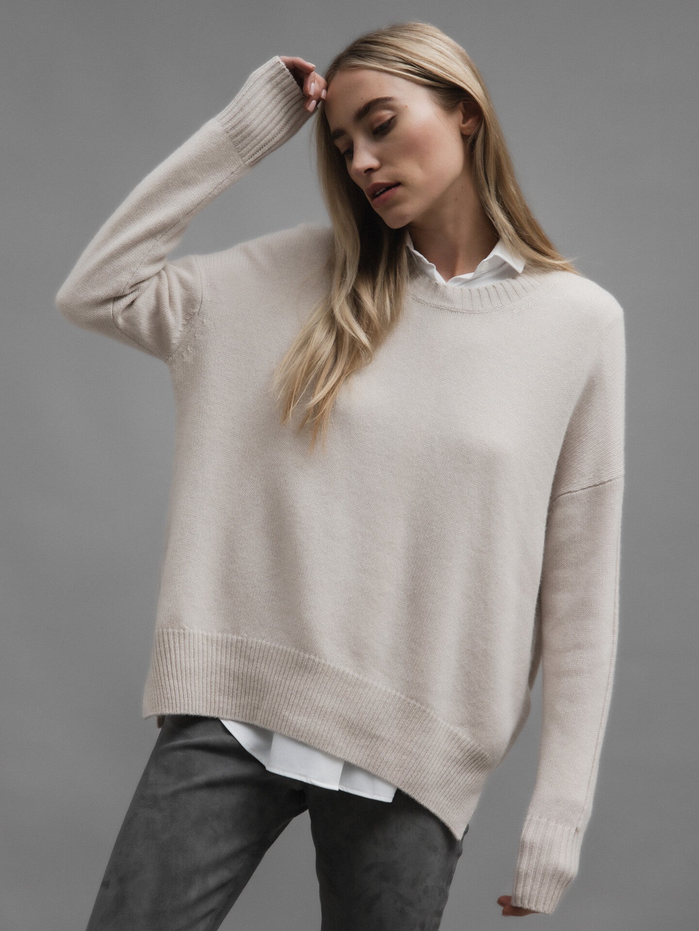 ALLUDE Pullover aus Cashmere Damen (42 D. SAND)