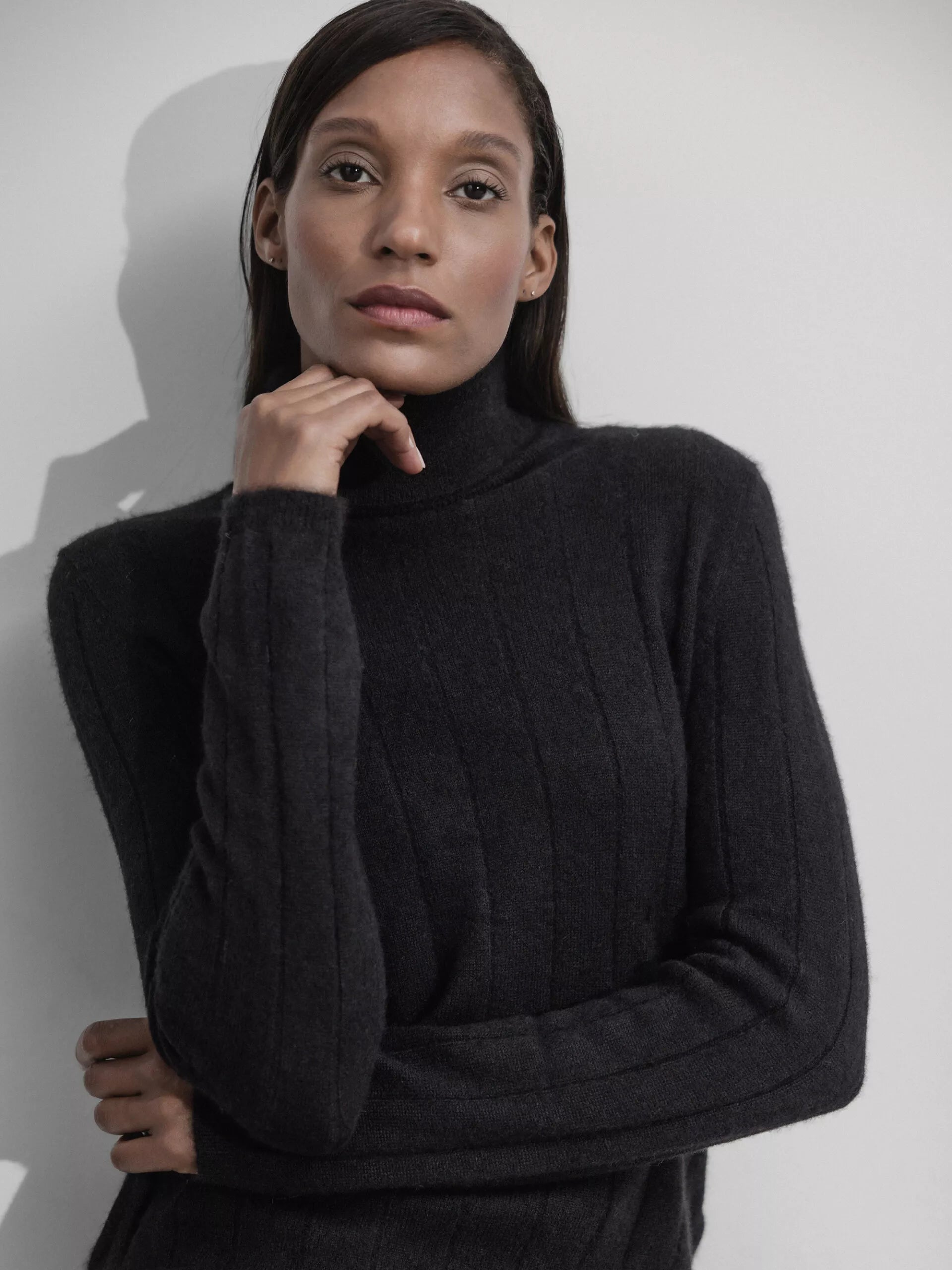 ALLUDE Rollkragenpullover aus Cashmere Damen (90 SCHWARZ)